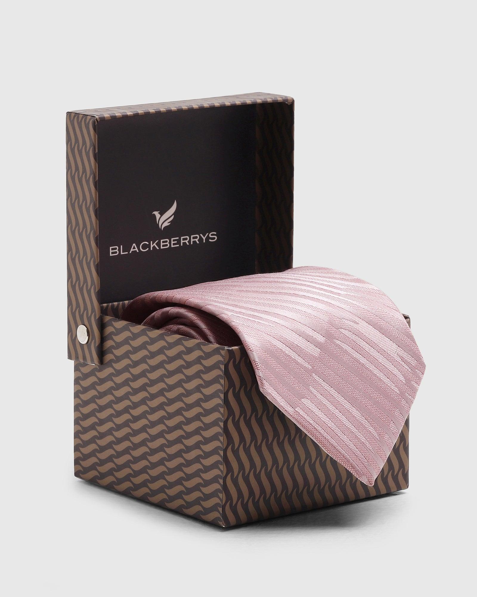 Silk Pink Jacquard Tie - Thyrone
