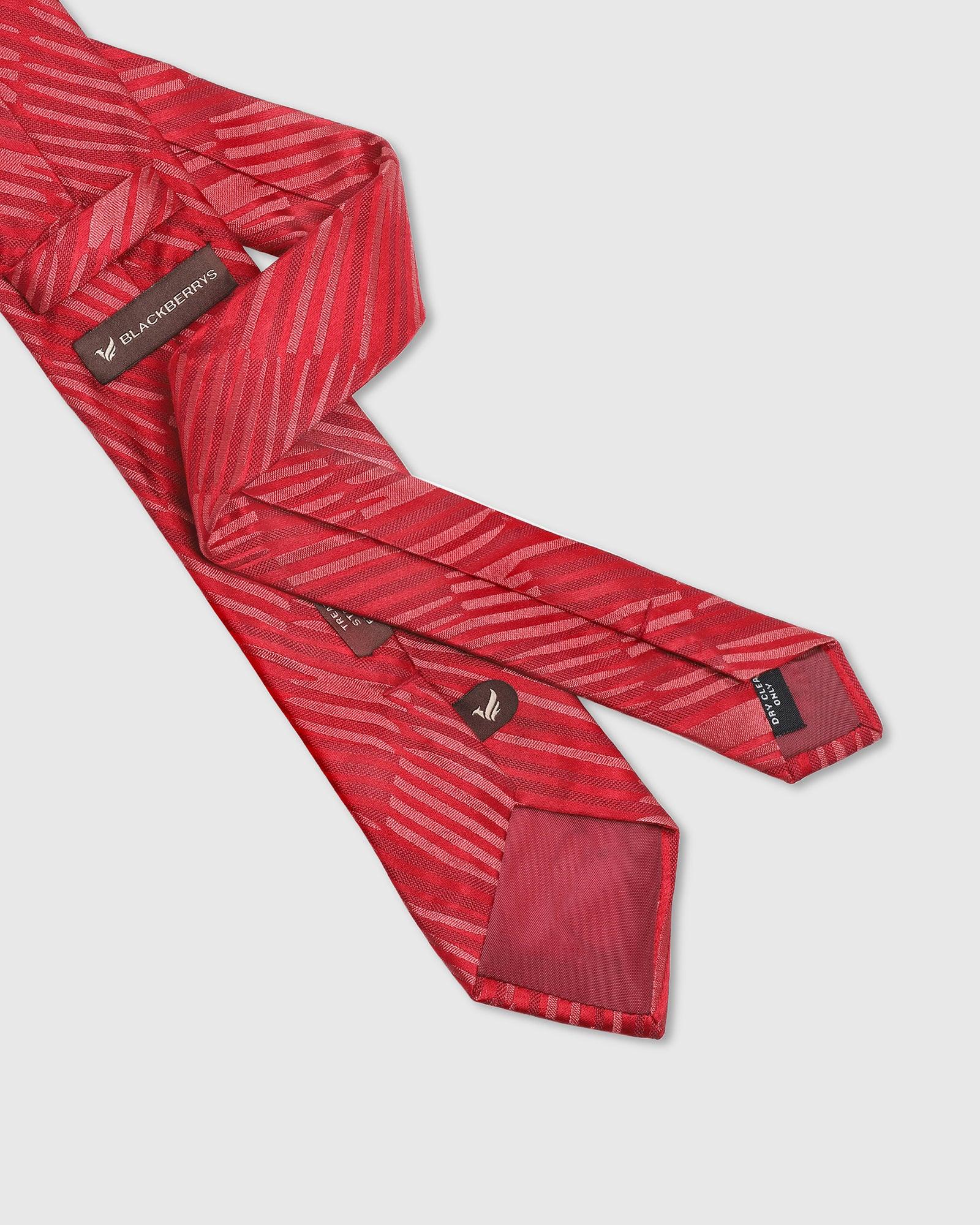Printed Tie In Red (Thyrone) - Blackberrys