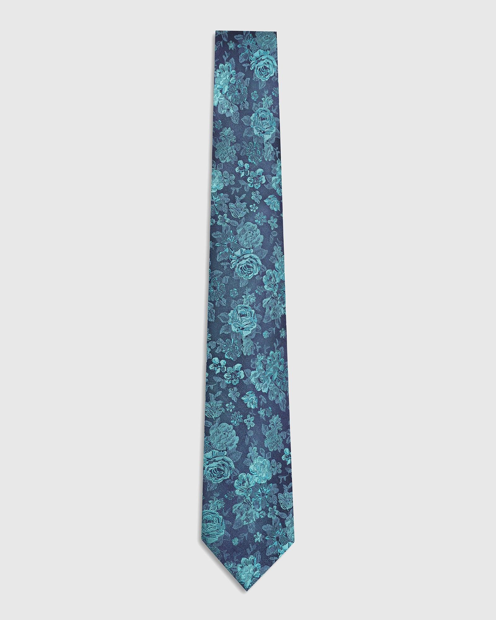 Printed Tie In Teal (Tucker) - Blackberrys