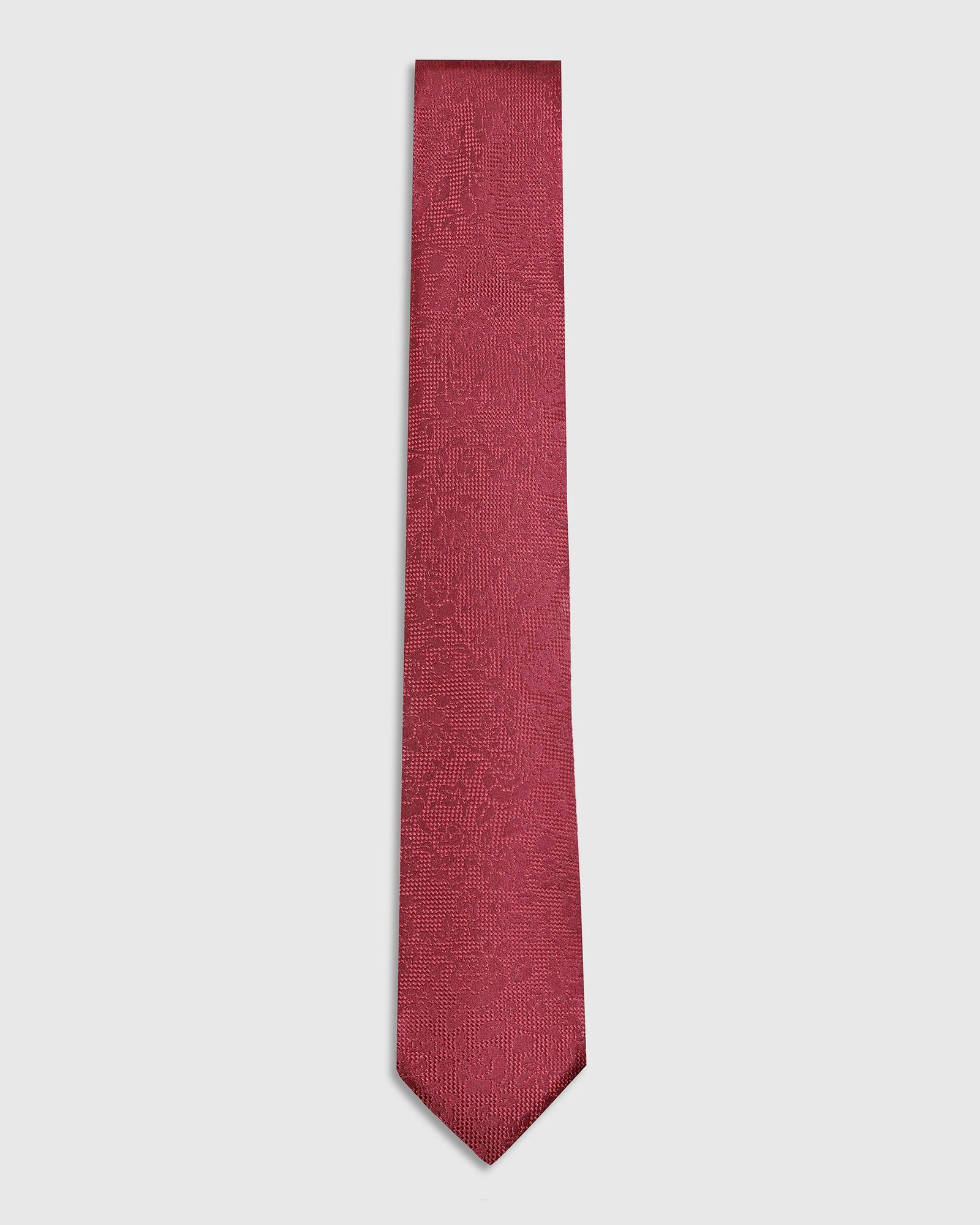 Printed Tie In Wine (Teddy) - Blackberrys
