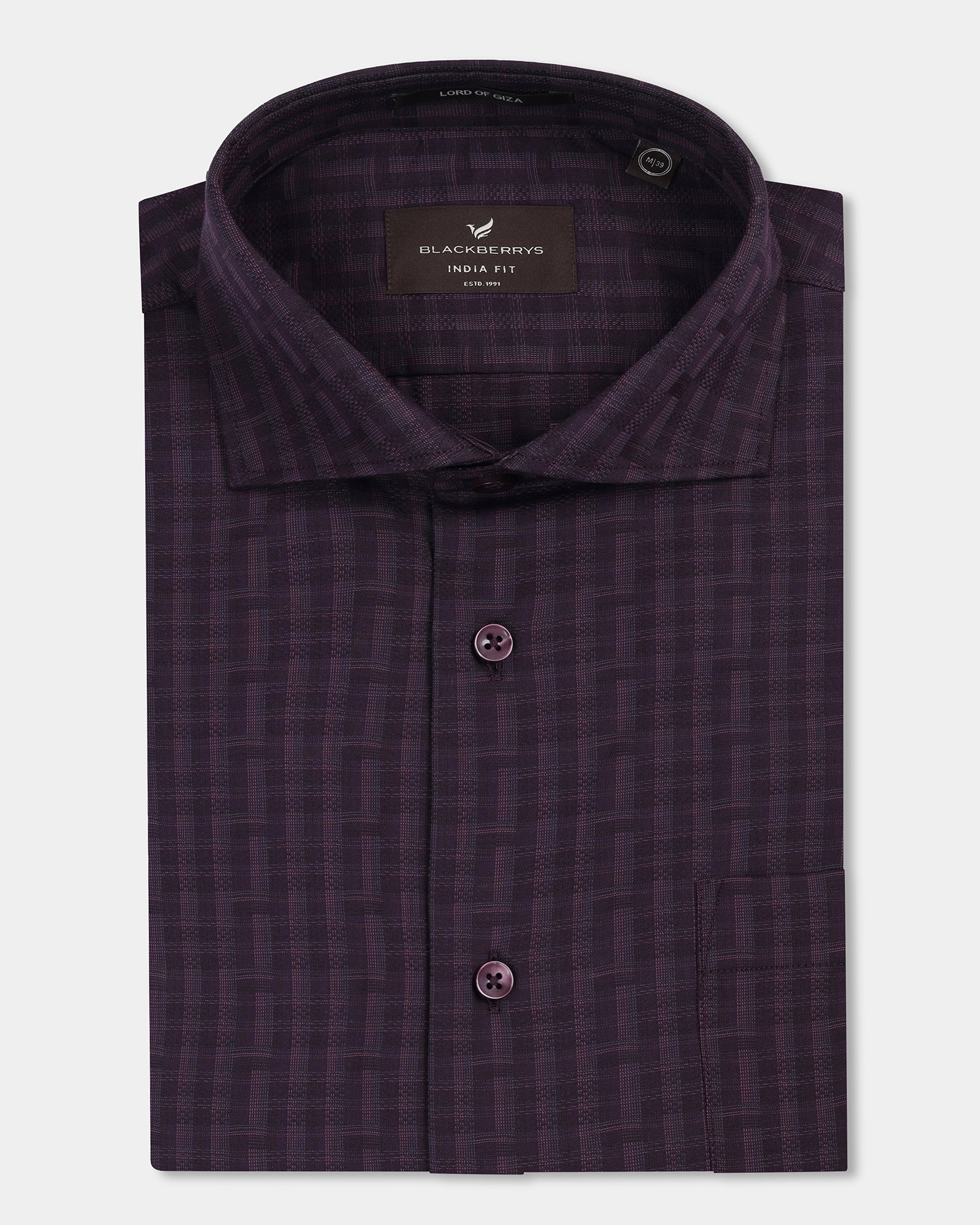 Purple Check Shirt - Echod