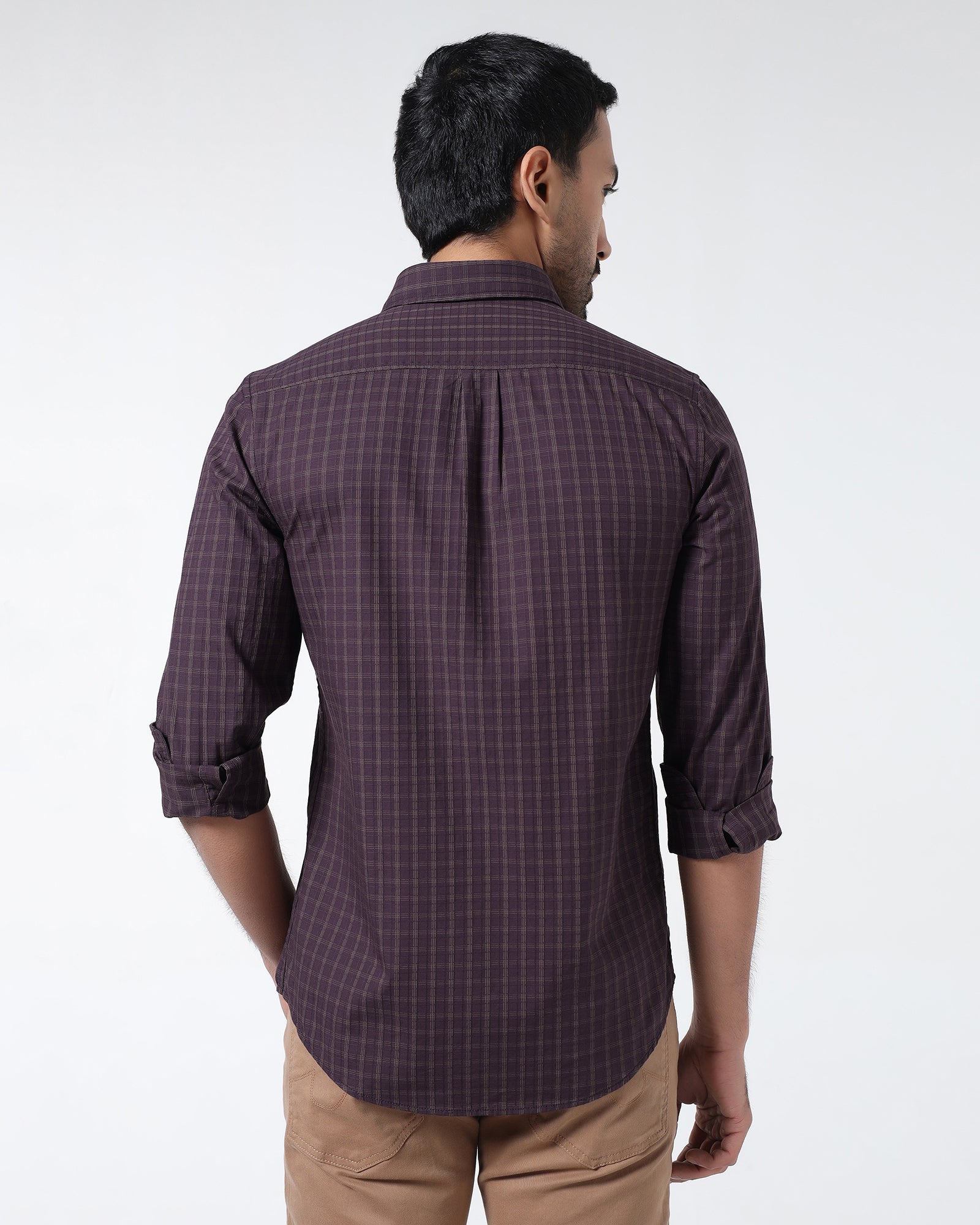 Purple Check Shirt - Remon