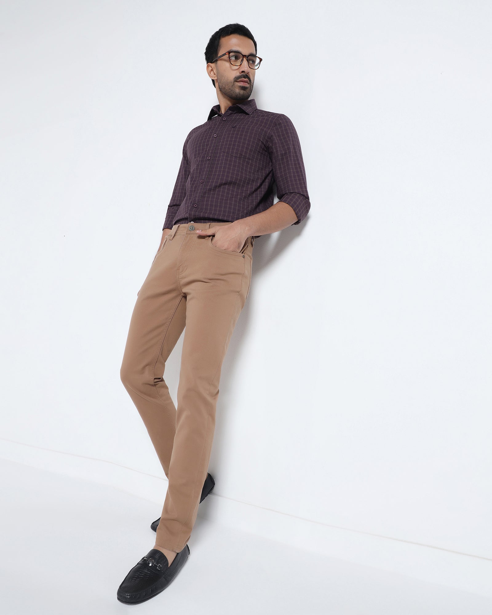 Purple Check Shirt - Remon