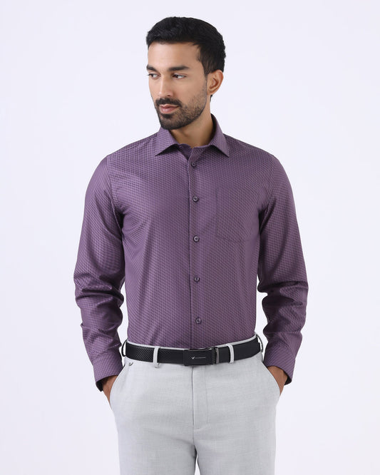 Purple Non Iron Textured Shirt - Esme