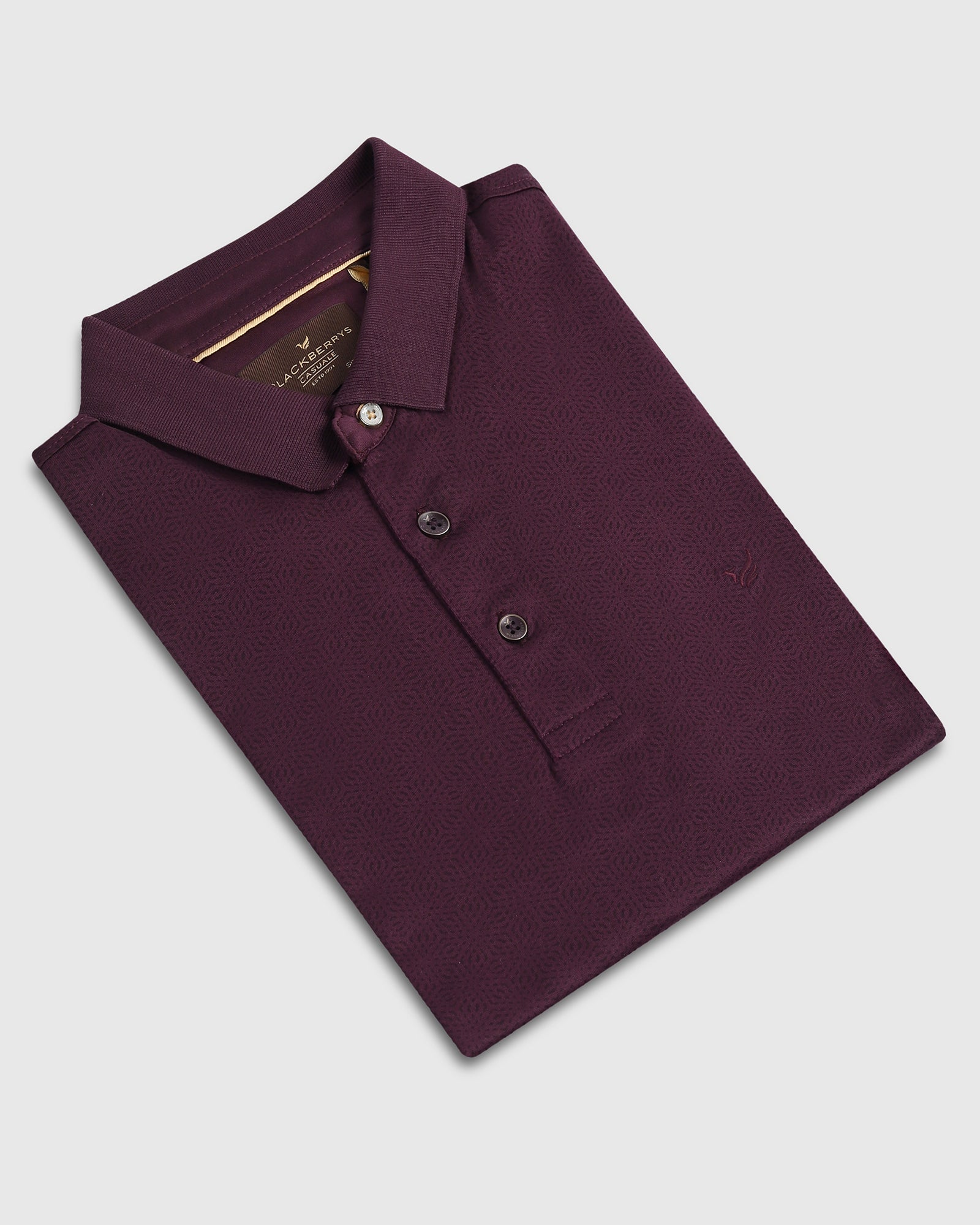 Purple Printed Polo - Peter