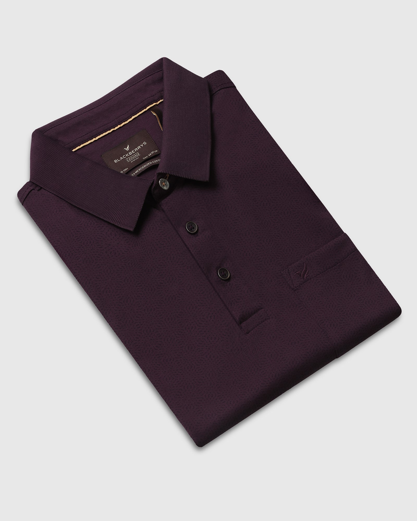 Purple Printed Polo - Peter