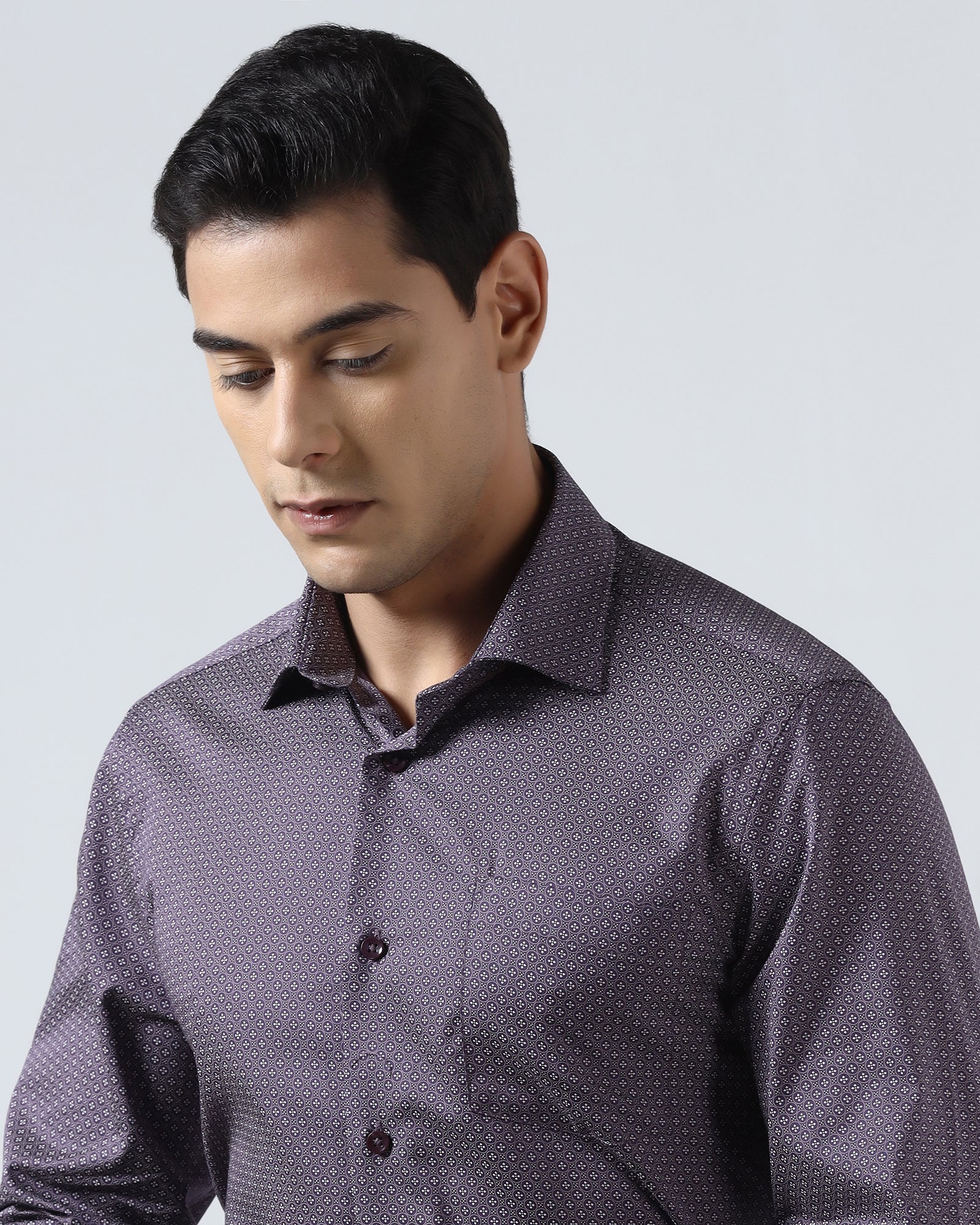 Purple Printed Shirt - Andrew