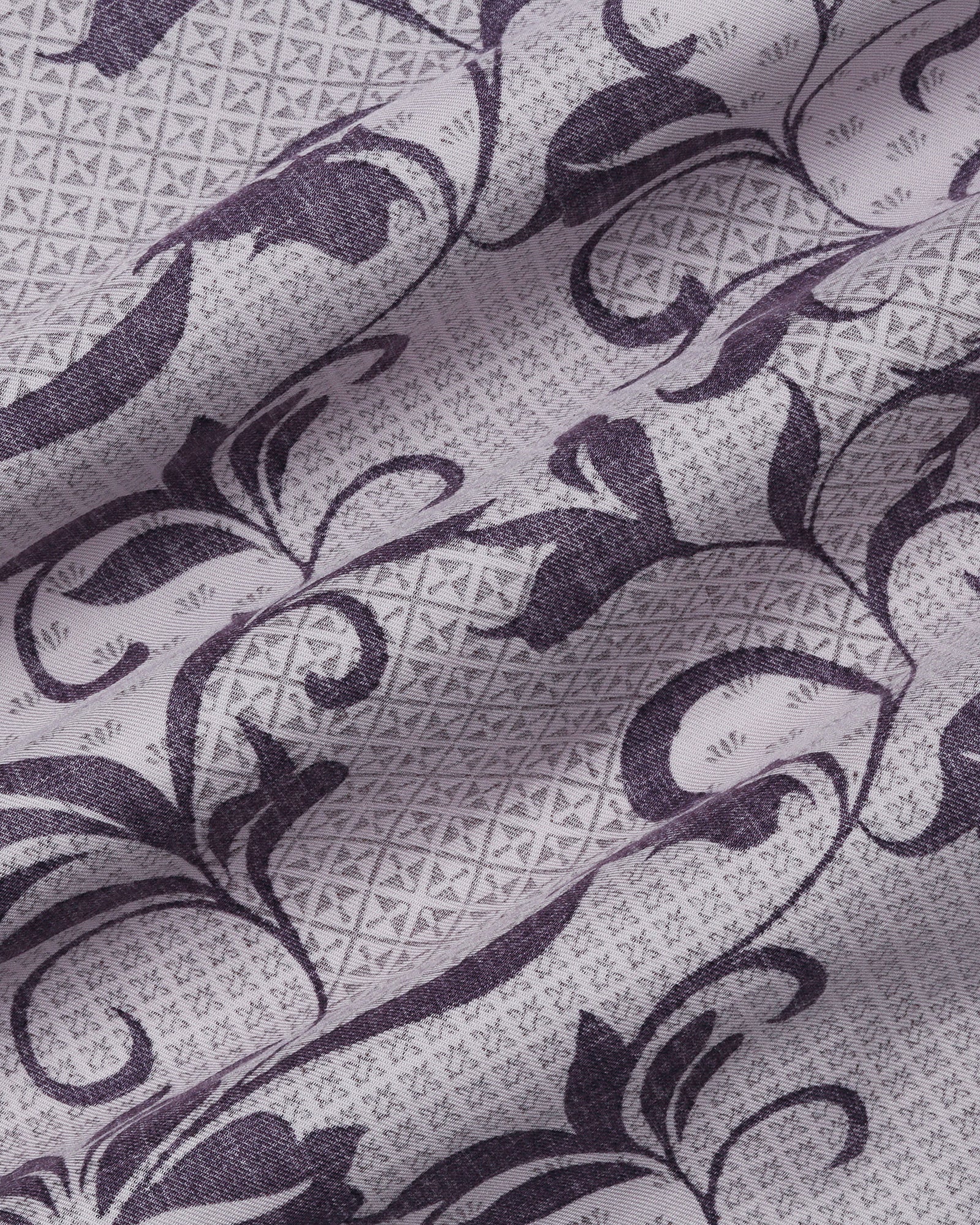 Purple Half Sleeve Printed Shirt - Lenard