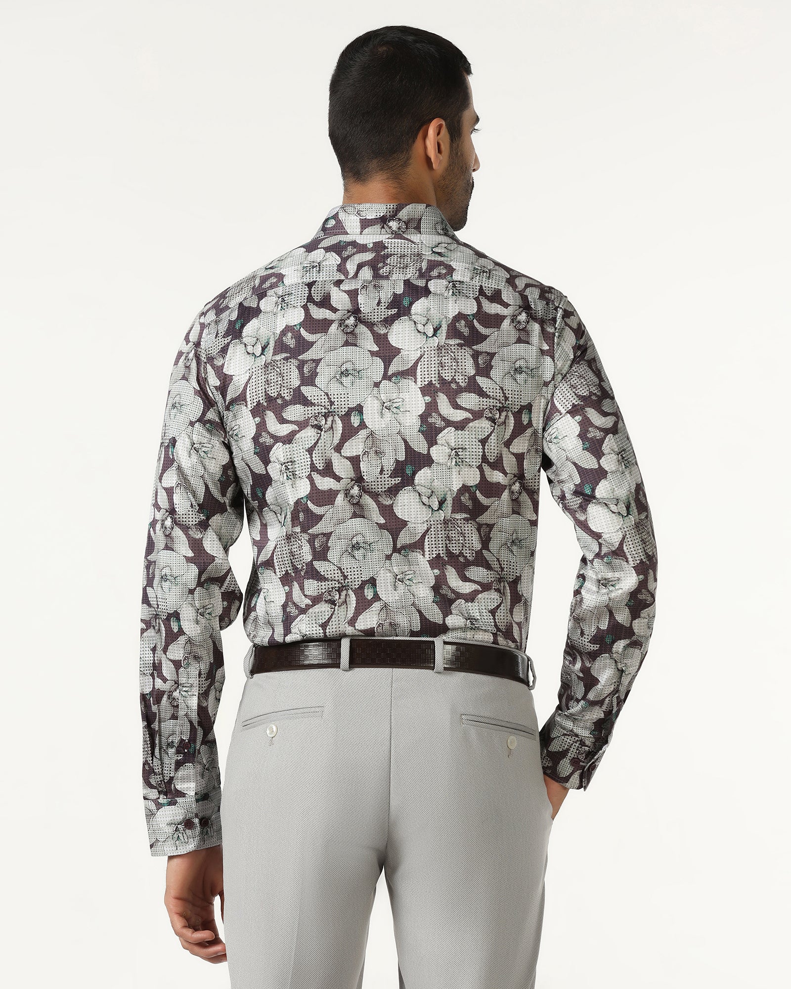 Purple Printed Shirt - Platon