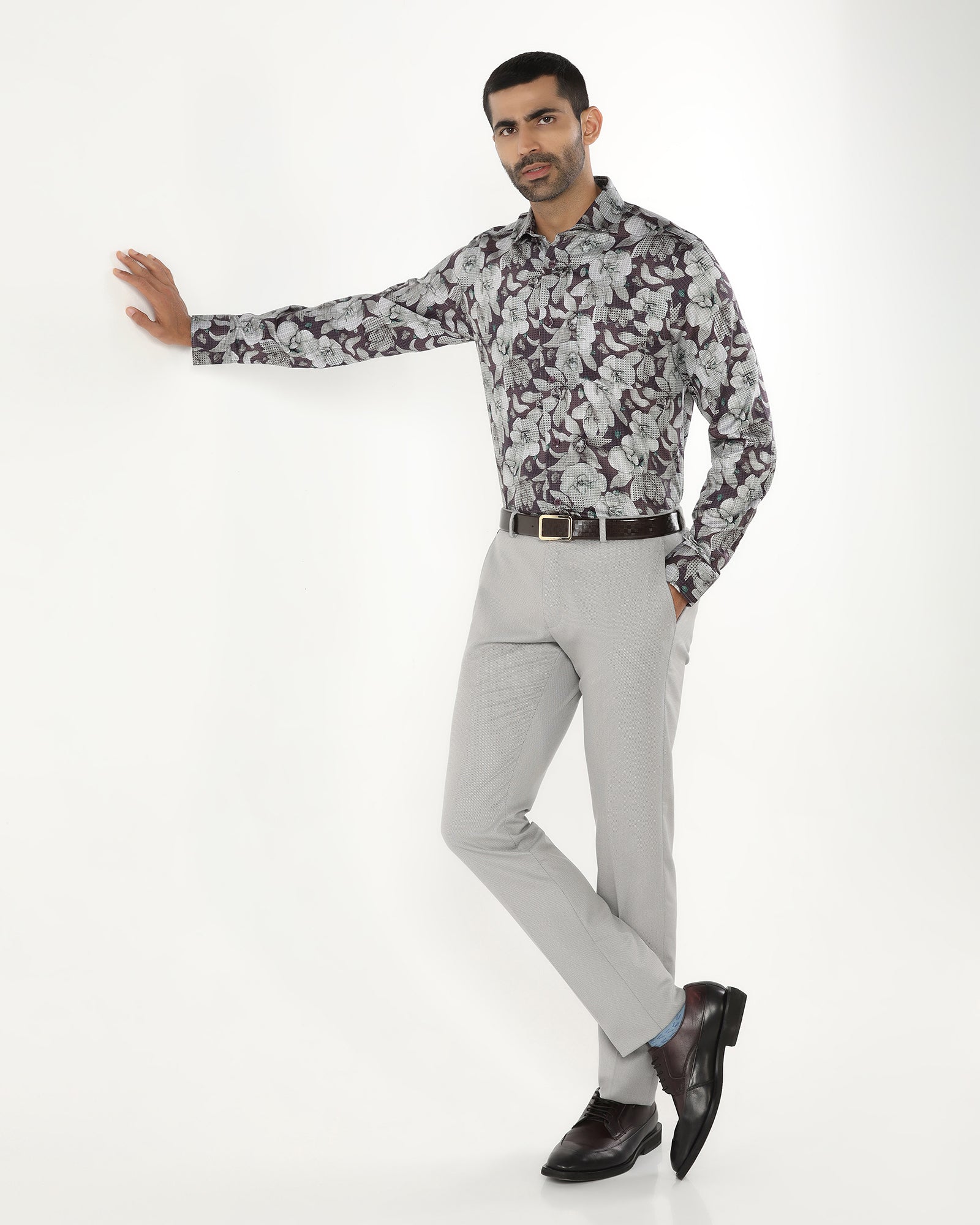 Purple Printed Shirt - Platon