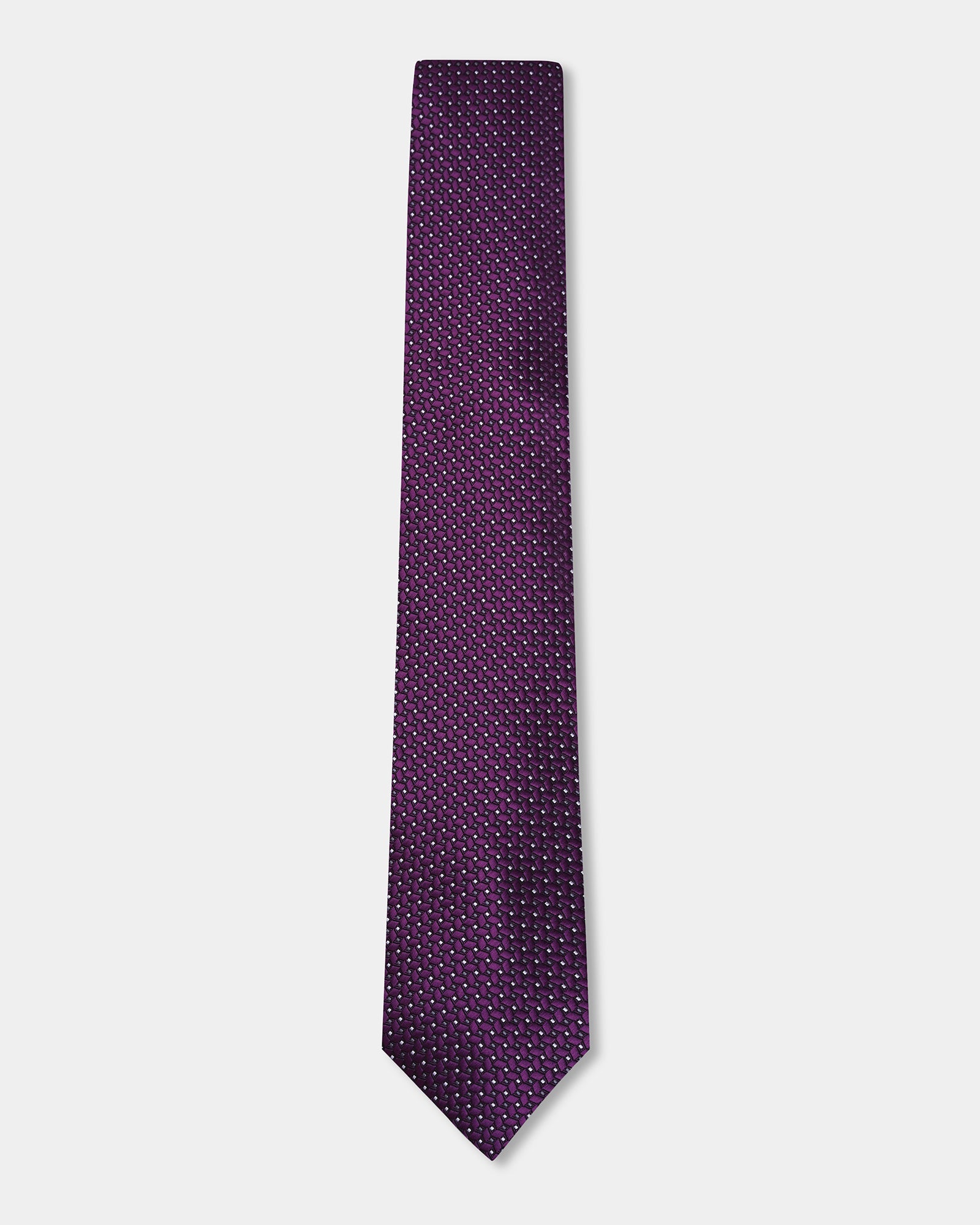 Purple Silk Jacquard Tie - Ale