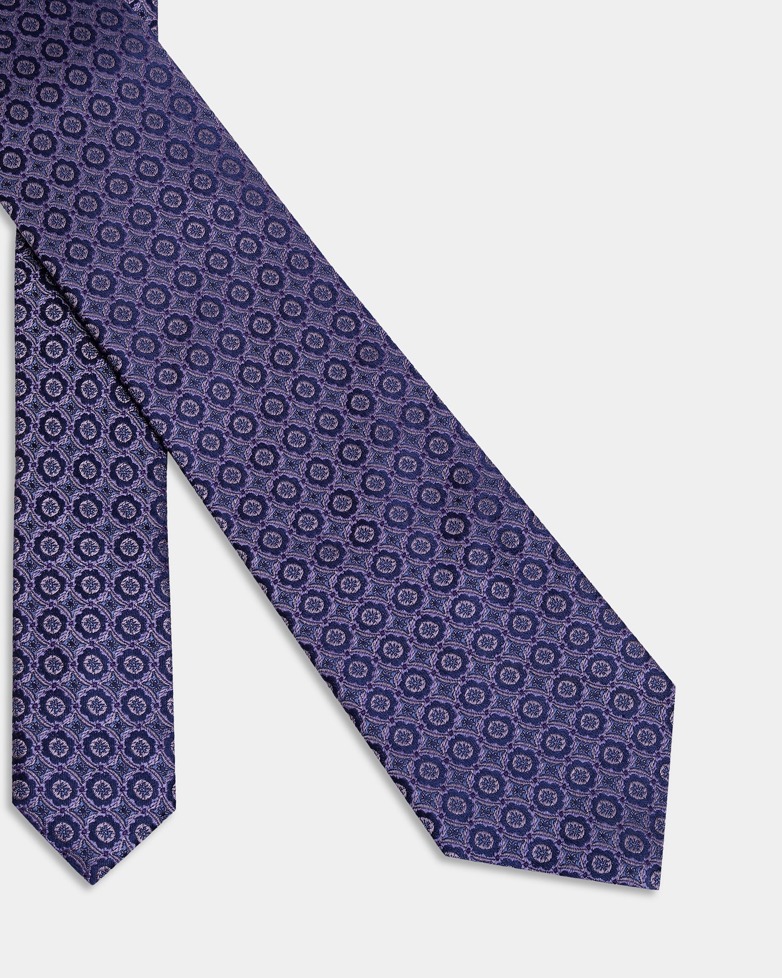 Purple Silk Jacquard Tie - Alva