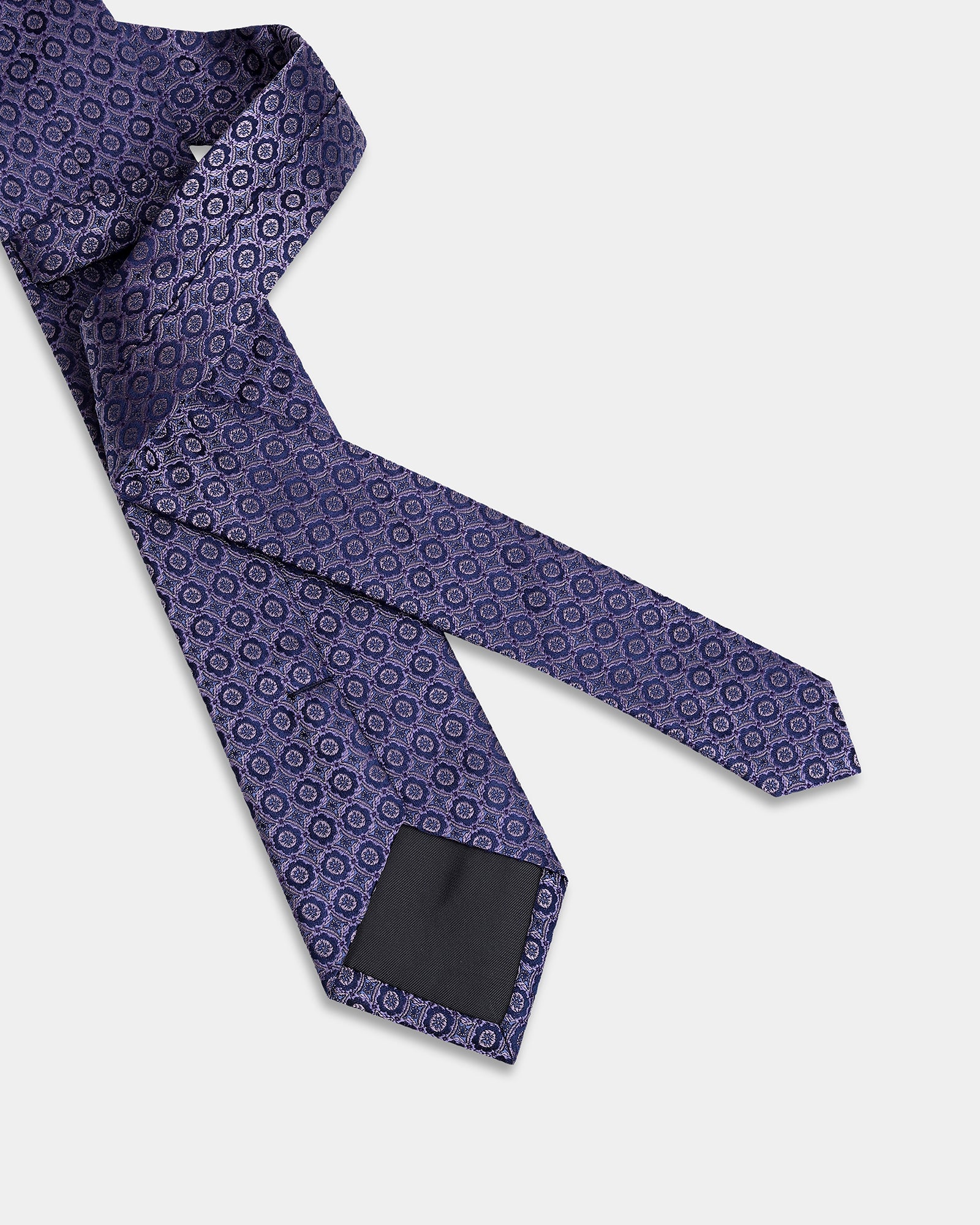 Purple Silk Jacquard Tie - Alva