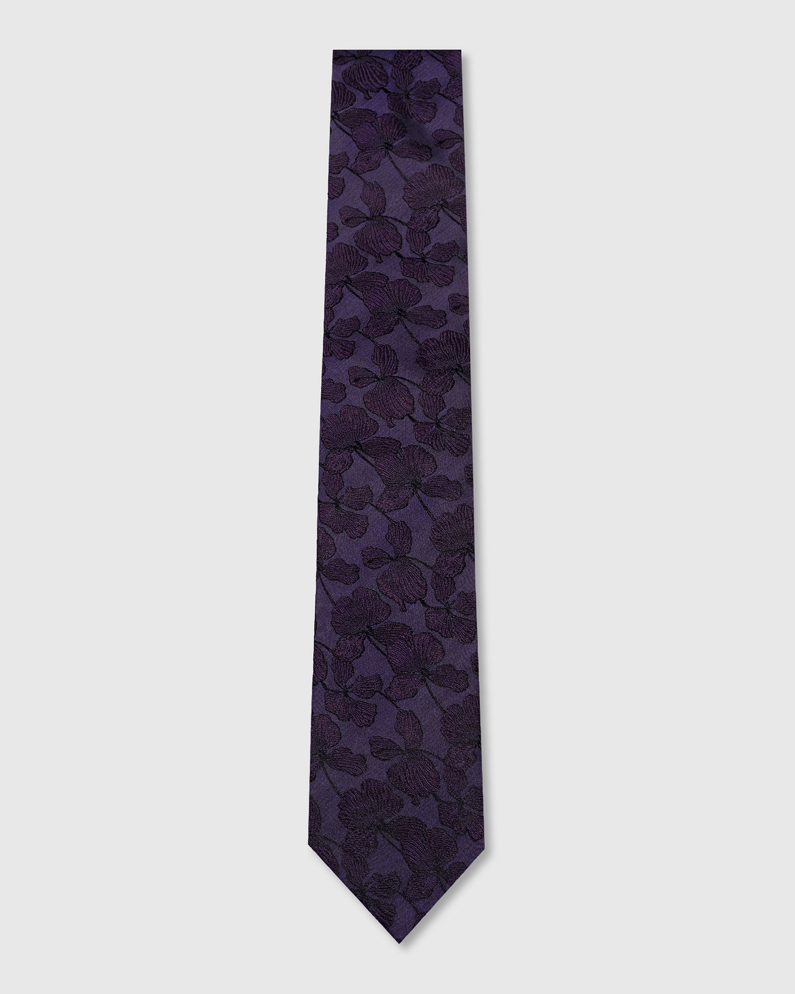 Purple Silk Jacquard Tie - Willis