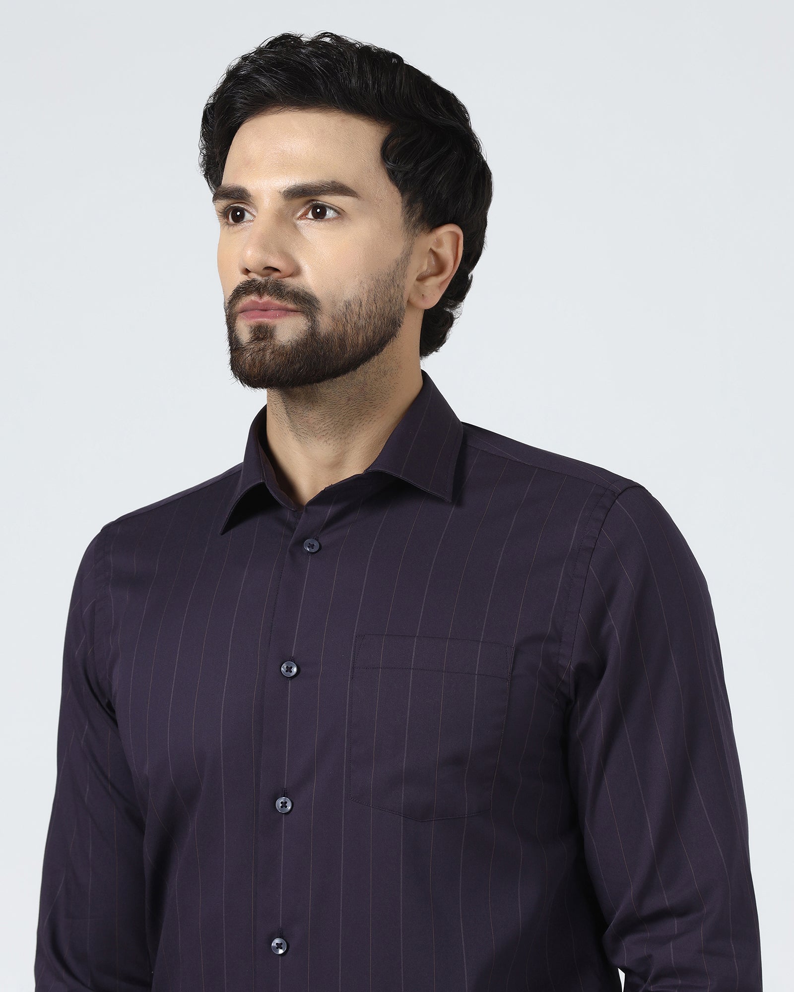 Purple Stripe Shirt - Golf