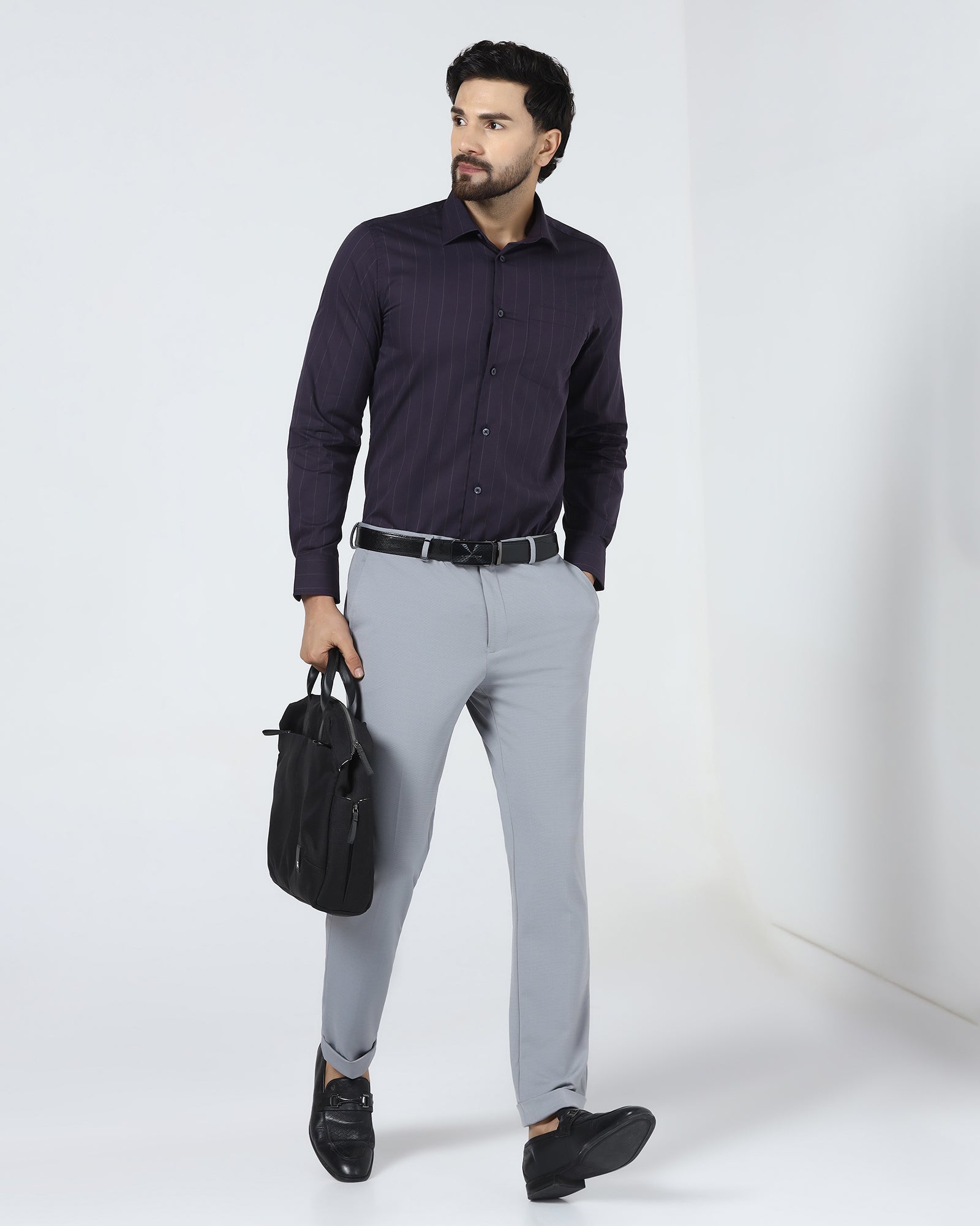 Purple Stripe Shirt - Golf