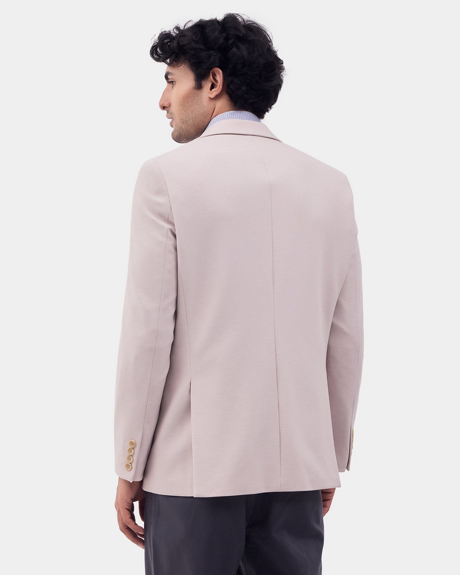 Beige Textured Jackets - Caleb