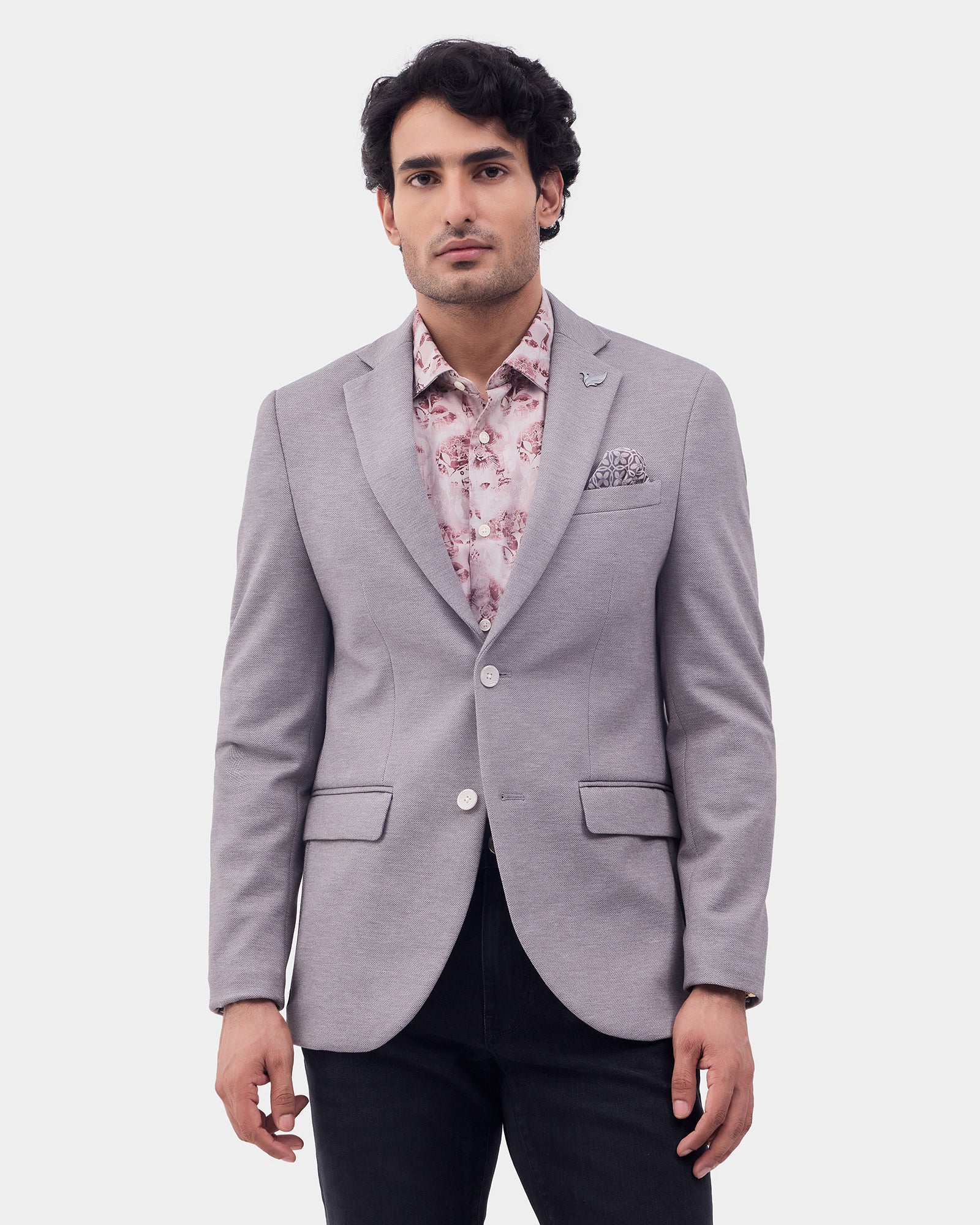 Light Grey Textured Jackets - Caleb