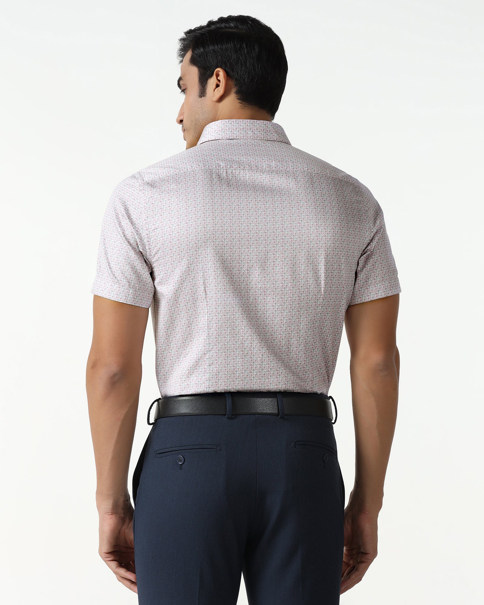 Red Half Sleeve Printed Shirt - Nicole