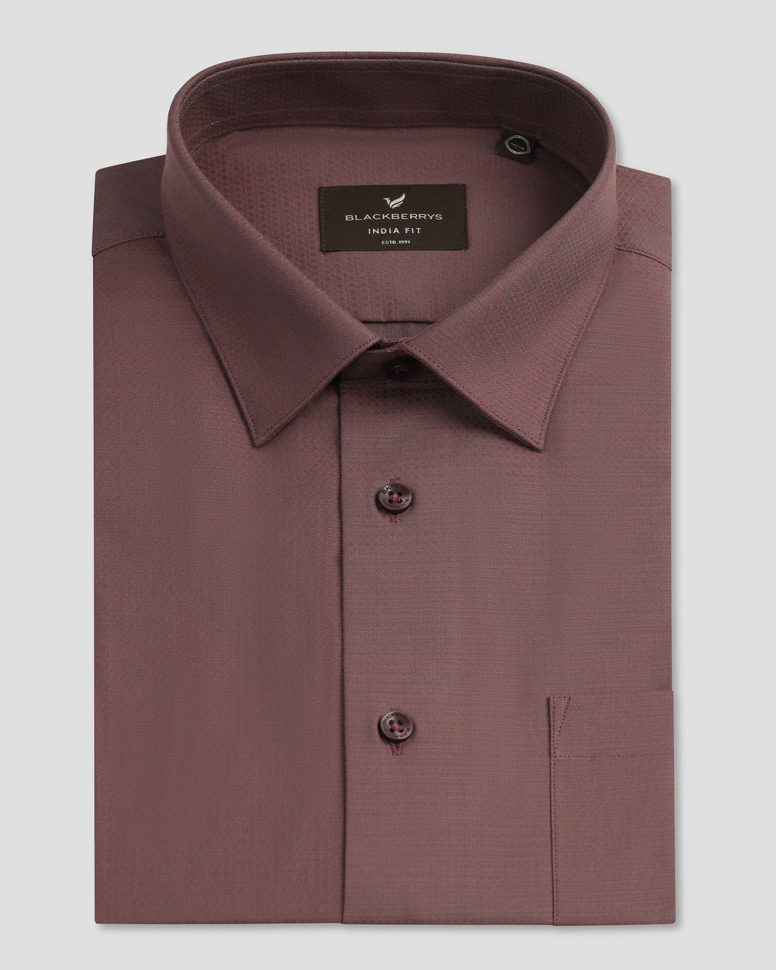 Red Half Sleeve Textured Shirt - Zander
