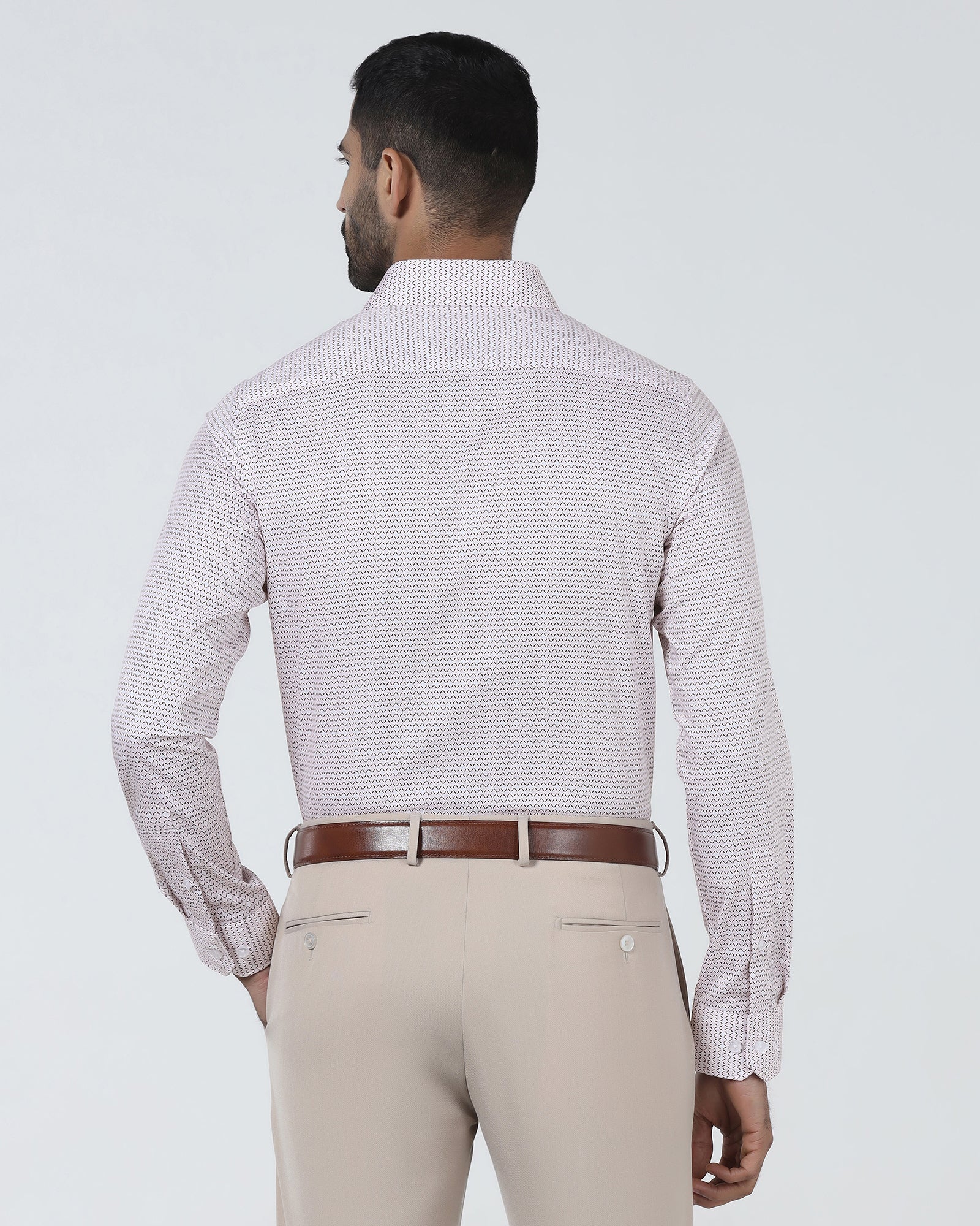 Red Non Iron Printed Shirt - Everest