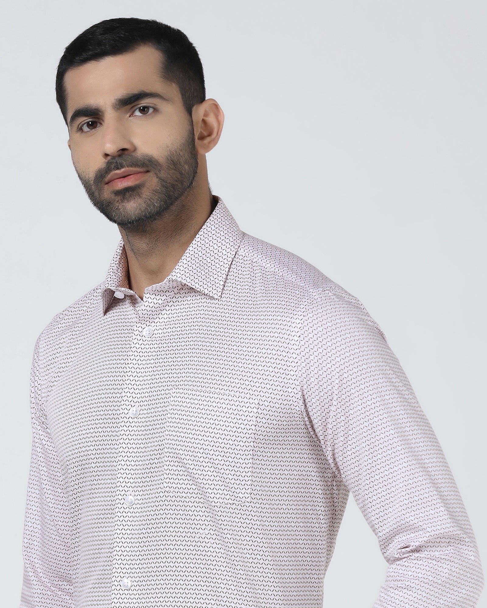 Red Unwrinkle Printed Shirt - Everest