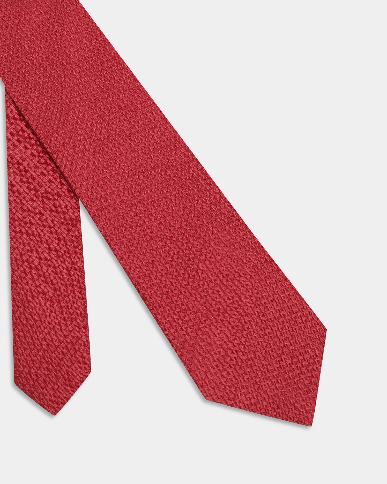 Red Silk Jacquard Tie - Aglow