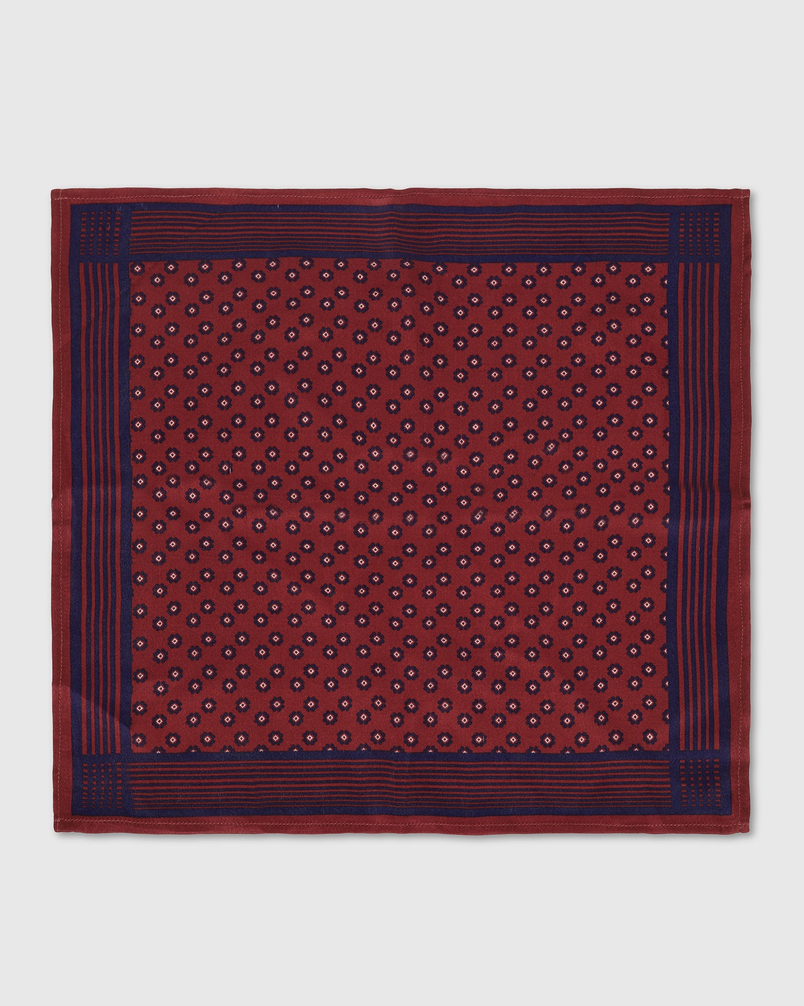 Red Printed Pocket Square - Warren