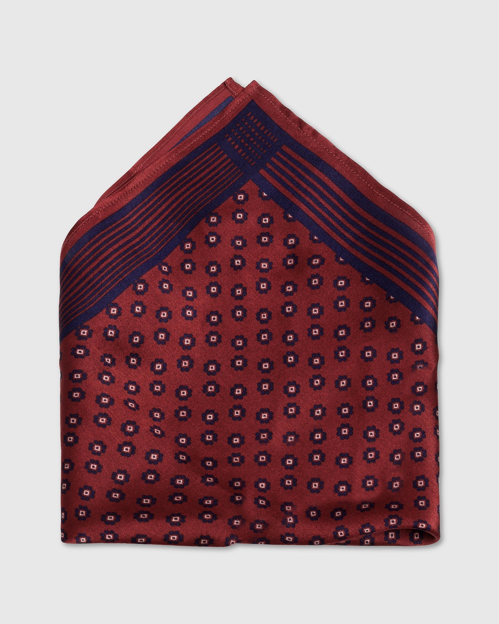 Red Printed Pocket Square - Warren