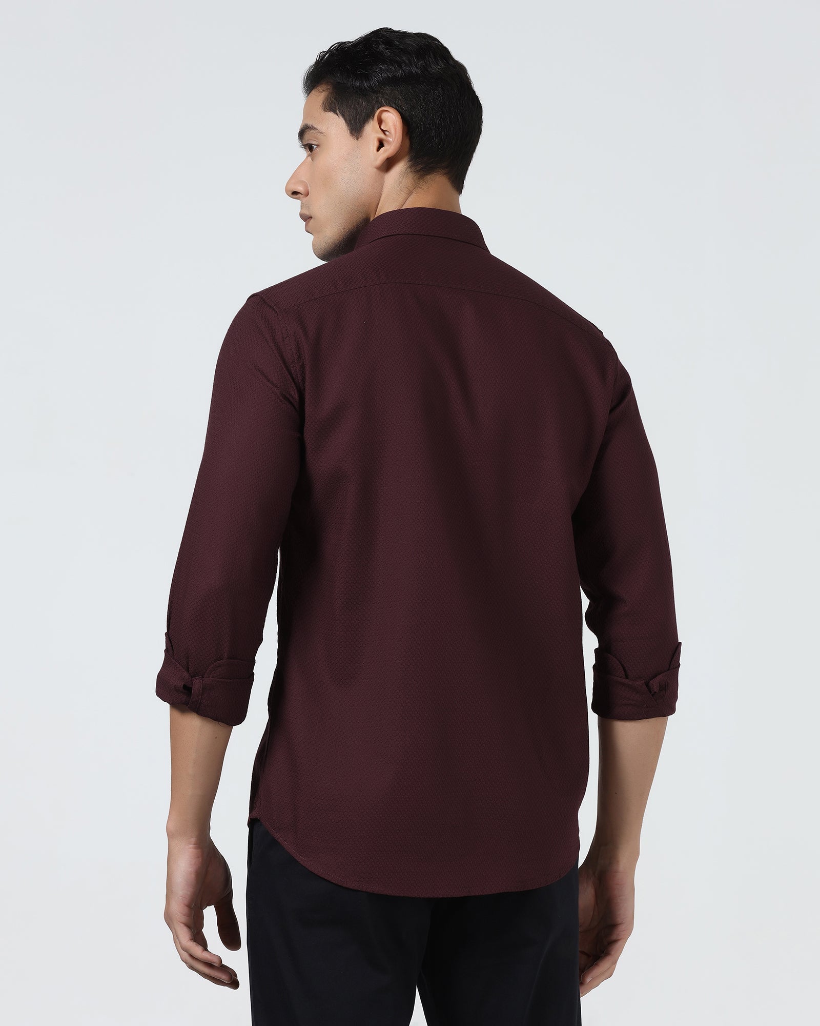 Red Textured Shirt - Fallon