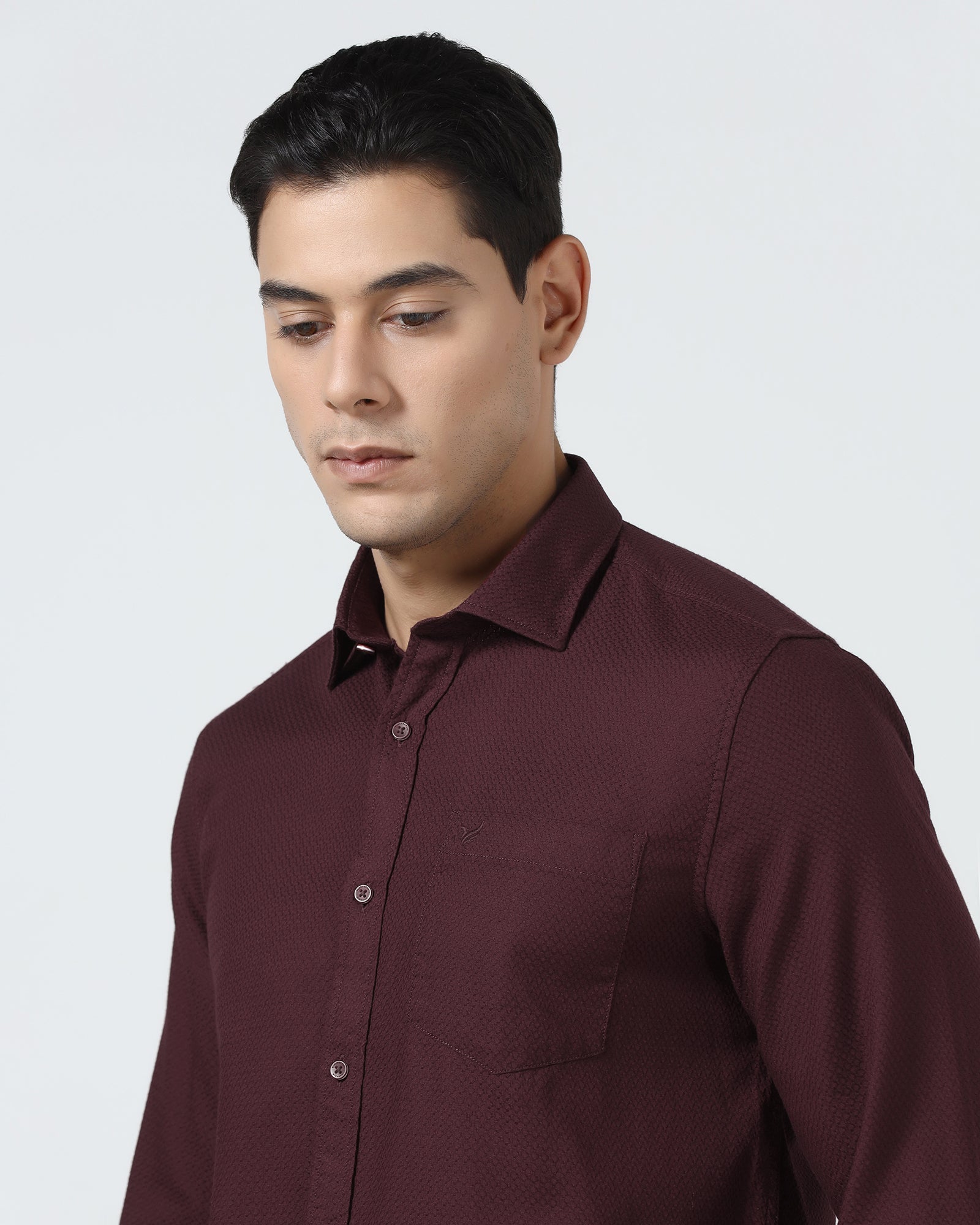Red Textured Shirt - Fallon