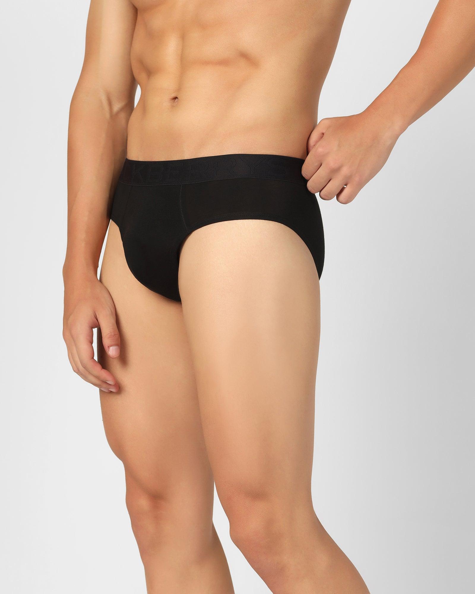 Regular Fit Brief In Black (Russel) - Blackberrys