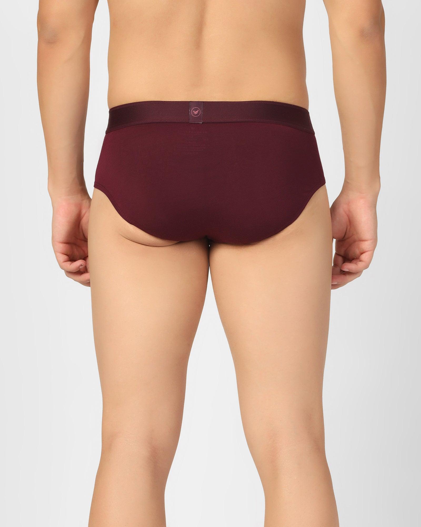 Regular Fit Brief In Purple Seude (Russel) - Blackberrys