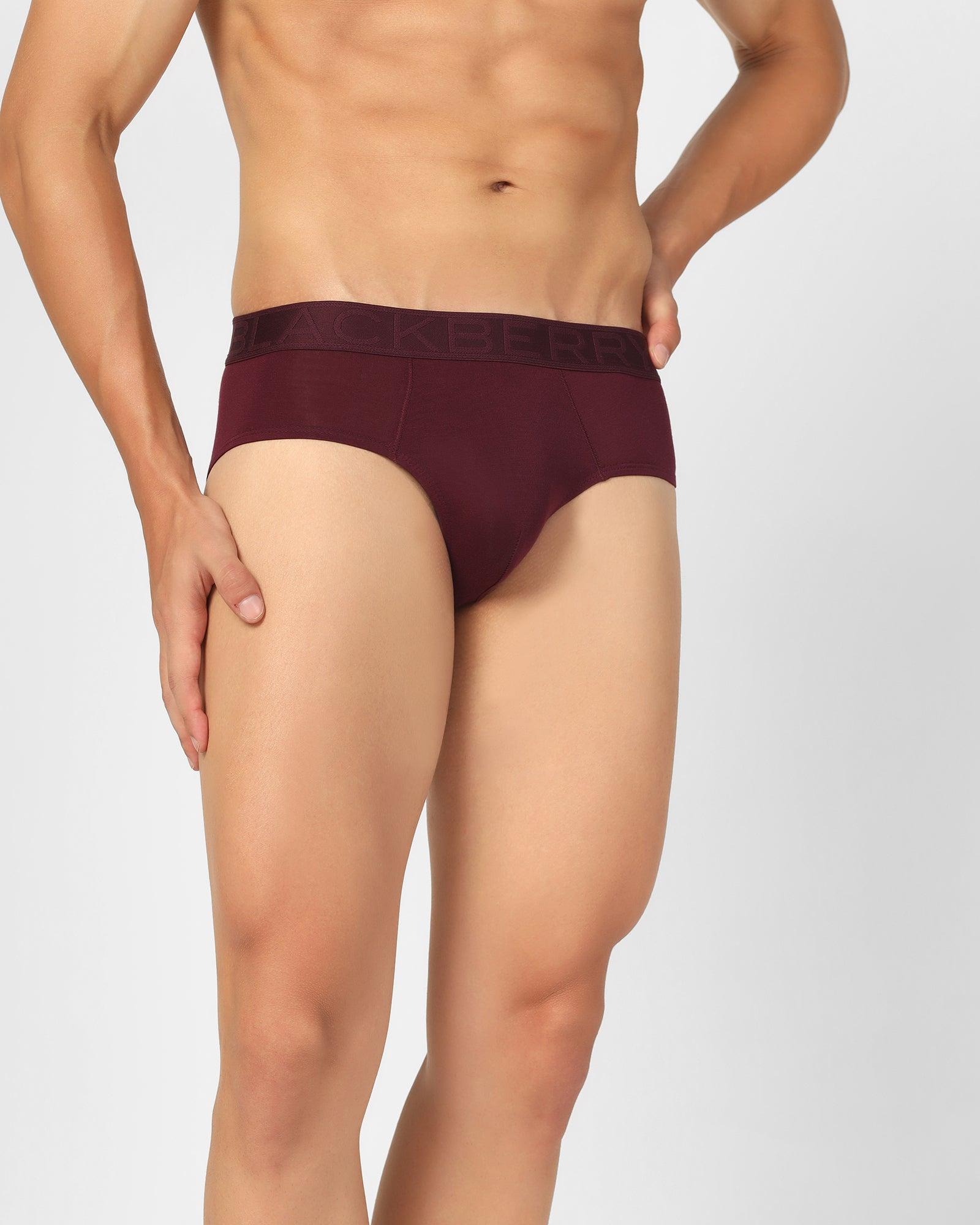 Regular Fit Brief In Purple Seude (Russel) - Blackberrys