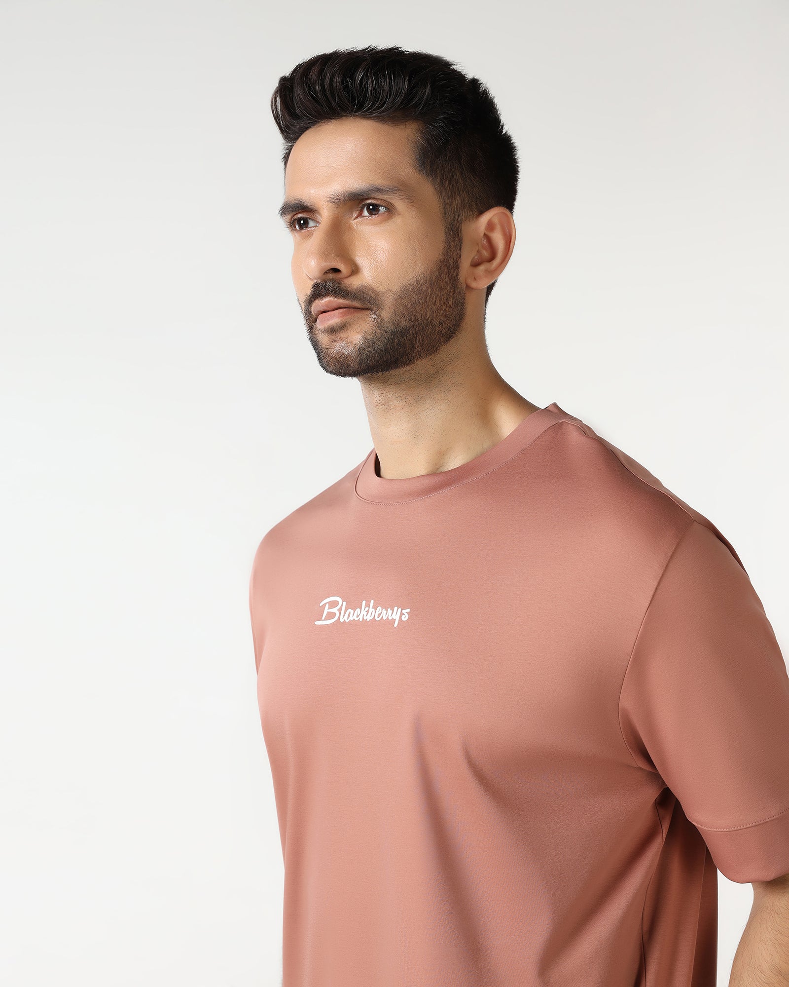 Rust Crew Neck Solid T-Shirt - Toss