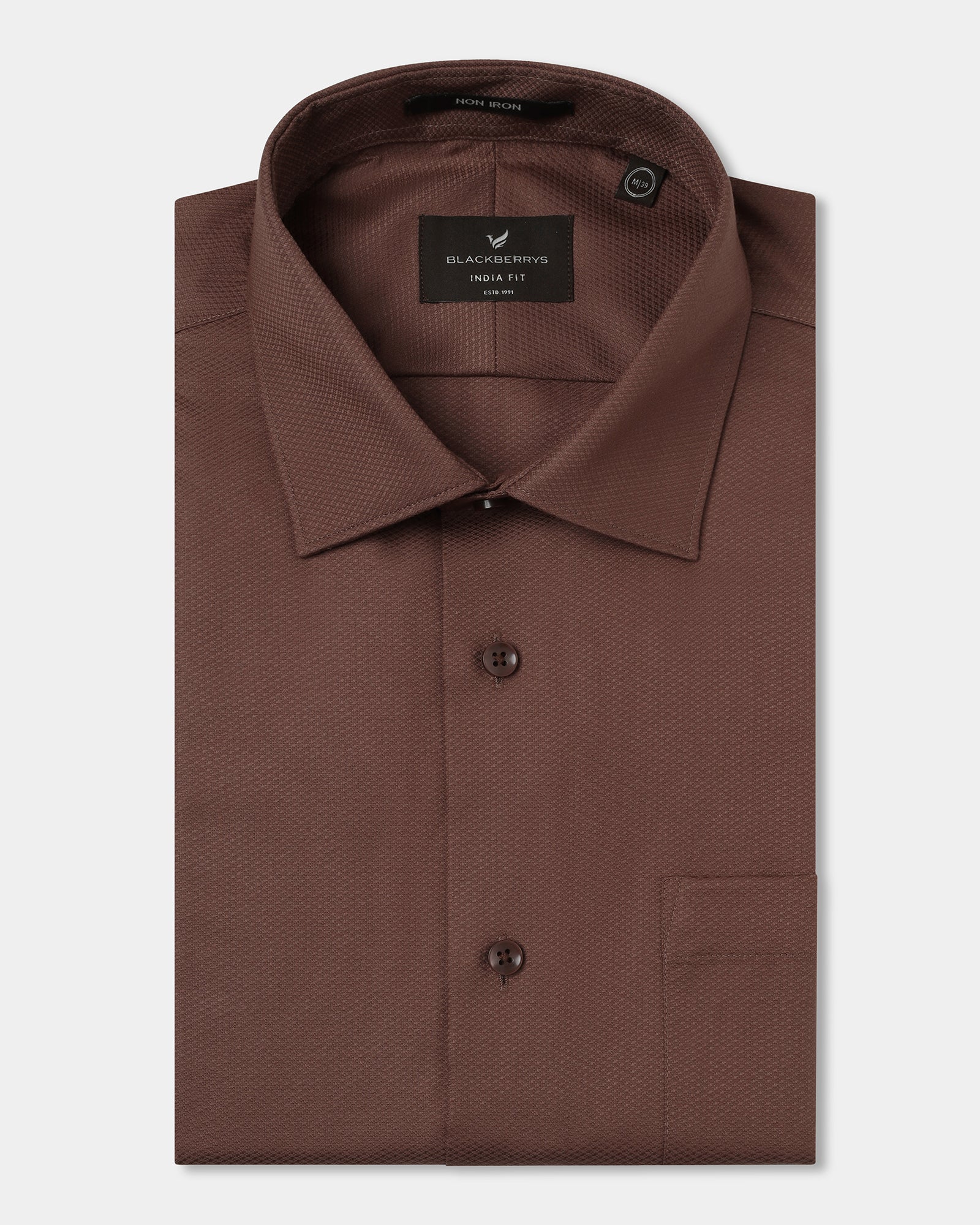 Rust Non Iron Textured Shirt - P31
