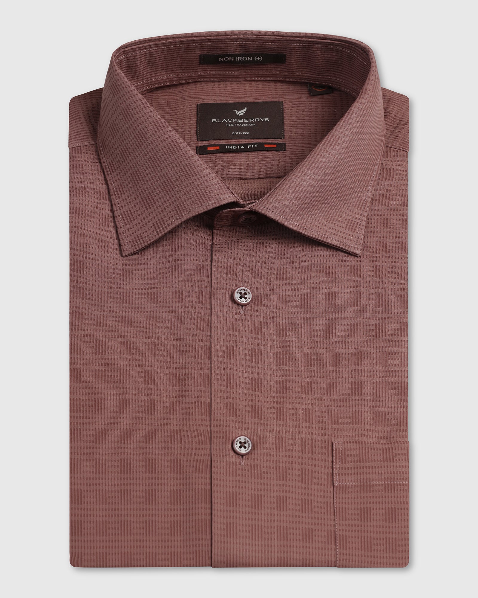 Rust Non Iron Textured Shirt - Reform