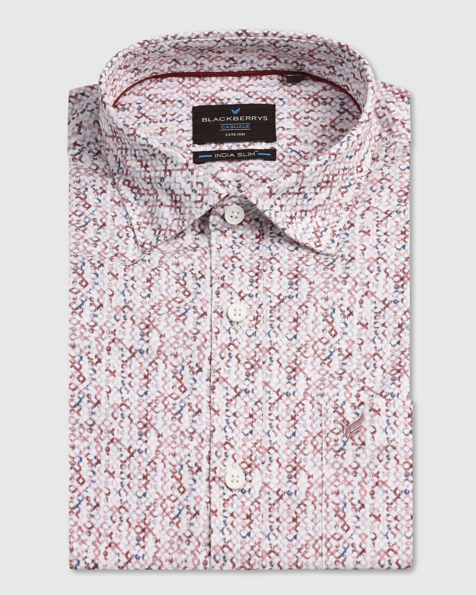 Rust Printed Shirt - Emeric