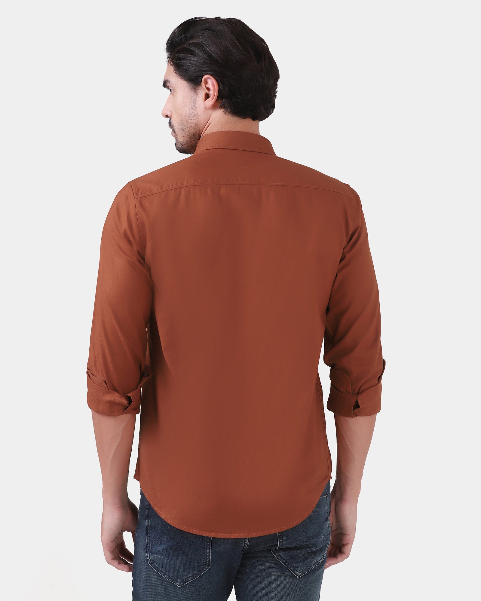 Rust Printed Shirt - Gebbew