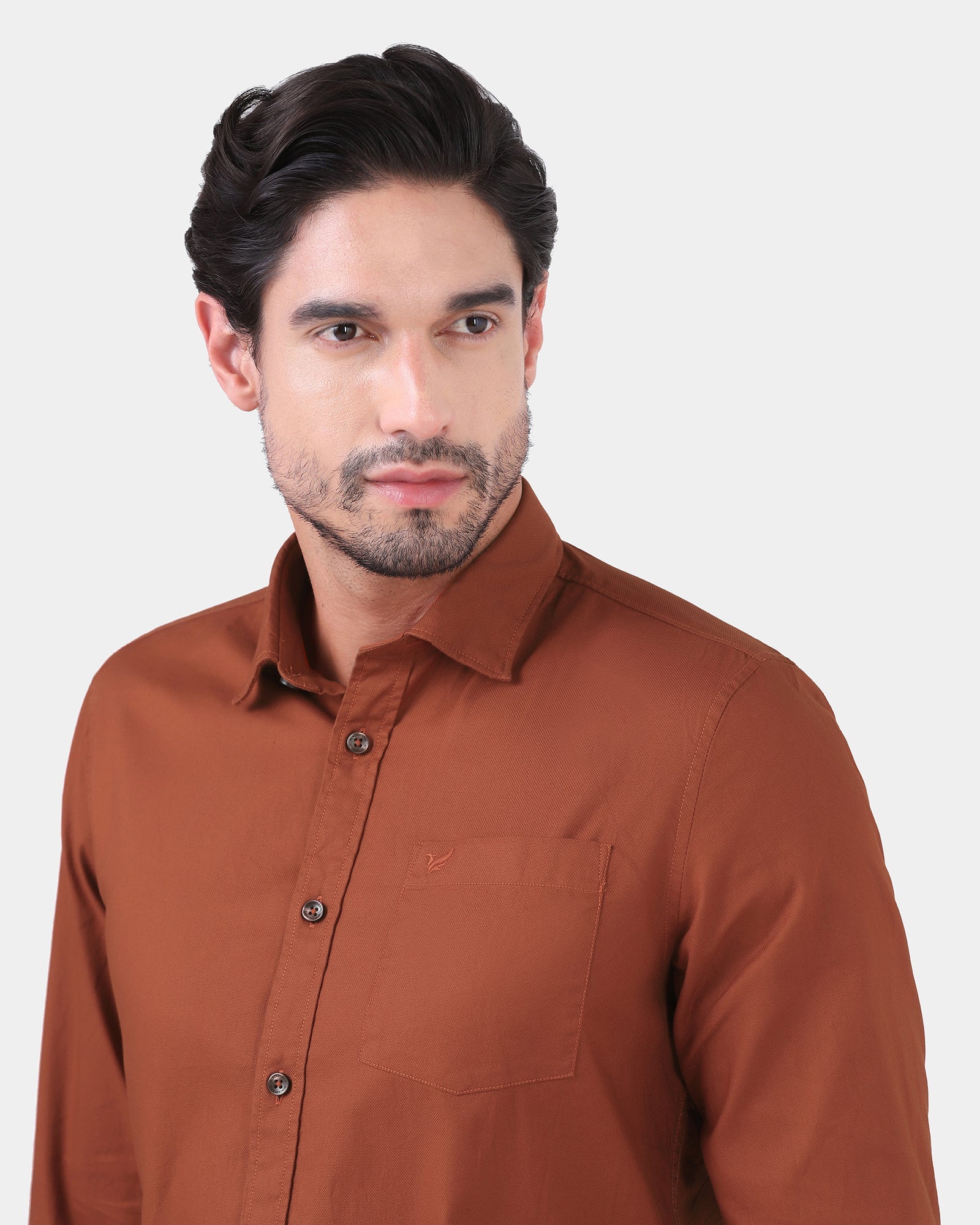 Rust Printed Shirt - Gebbew