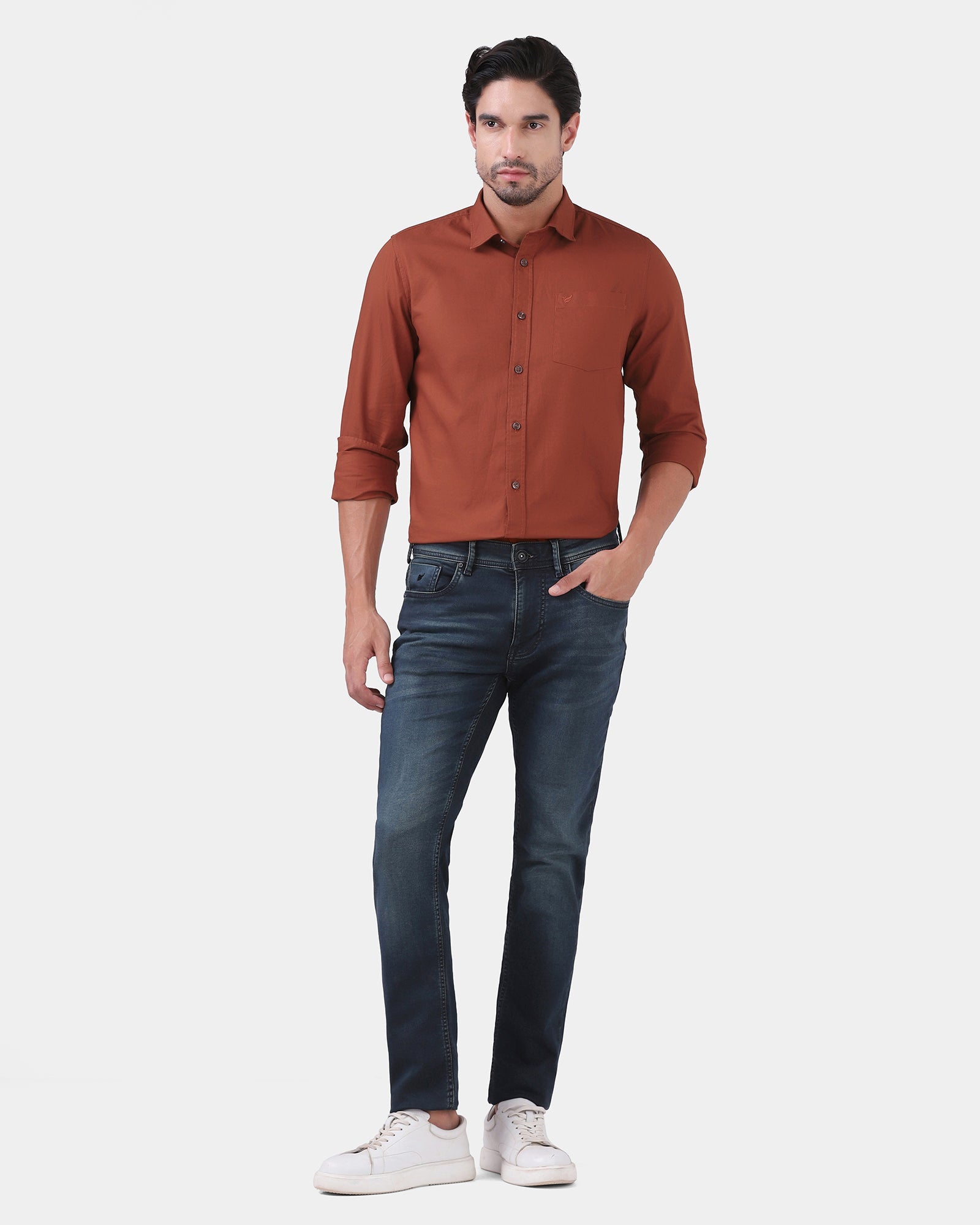Rust Printed Shirt - Gebbew