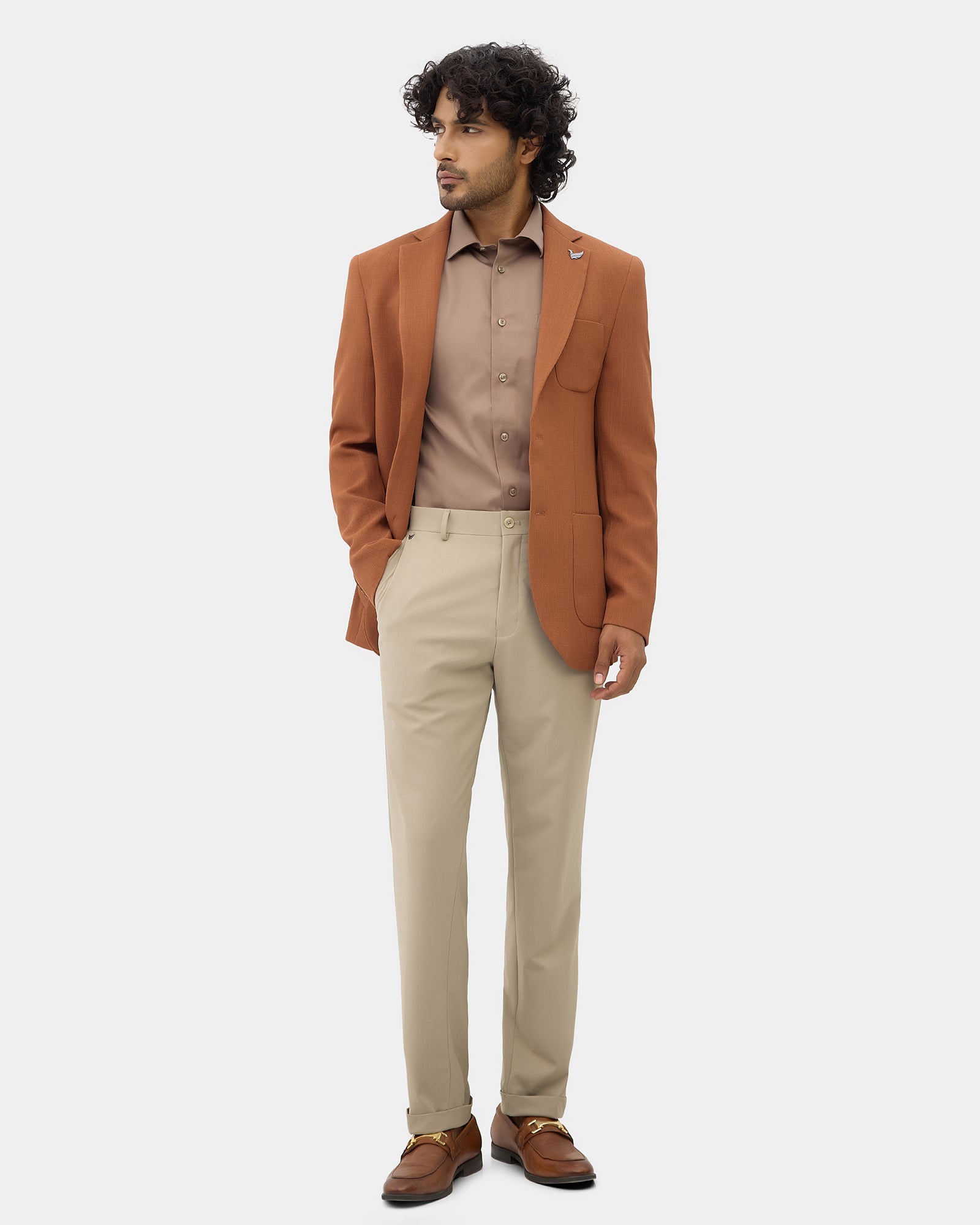 Rust Solid Blazer - Rafferty