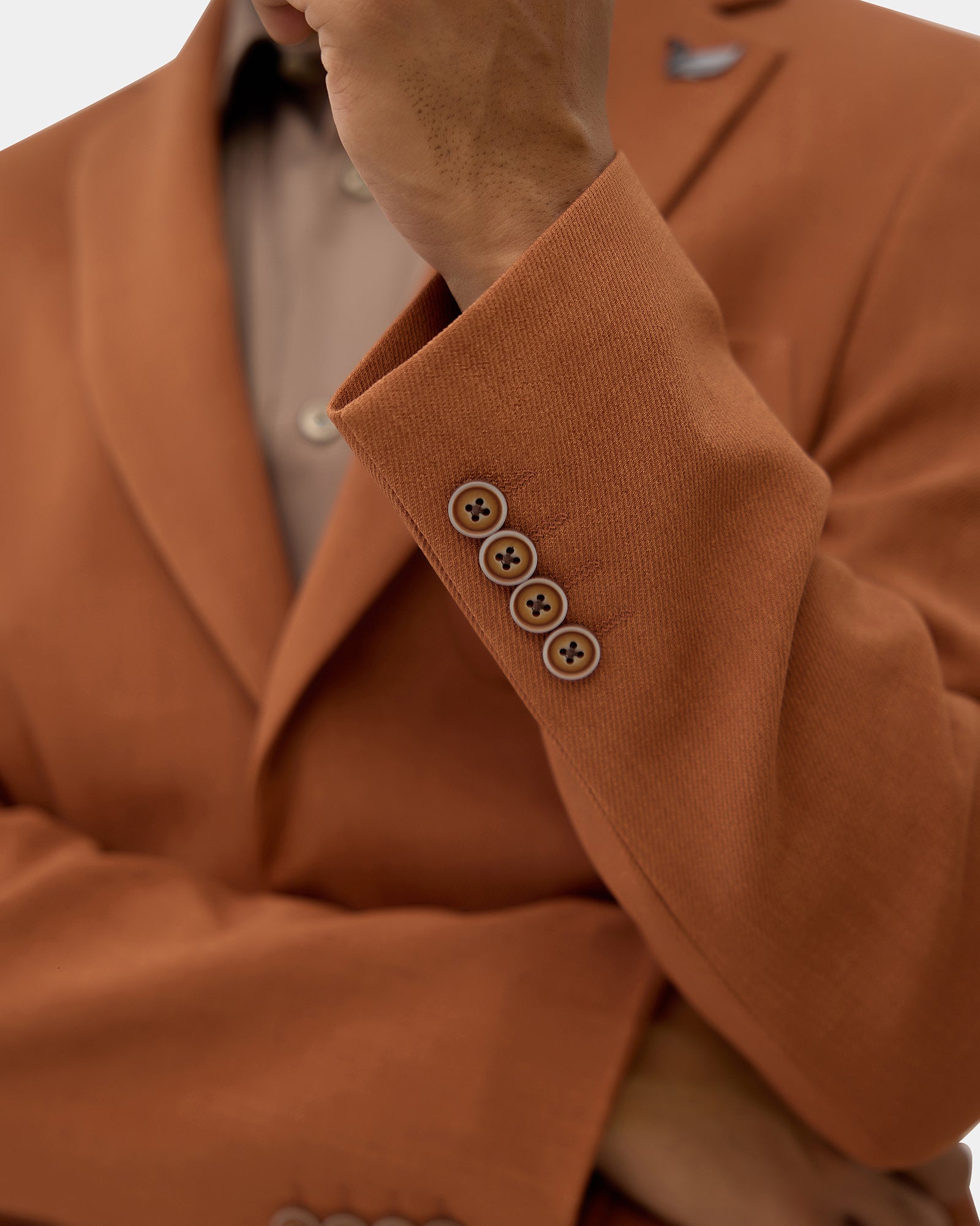 Rust Solid Blazer - Rafferty