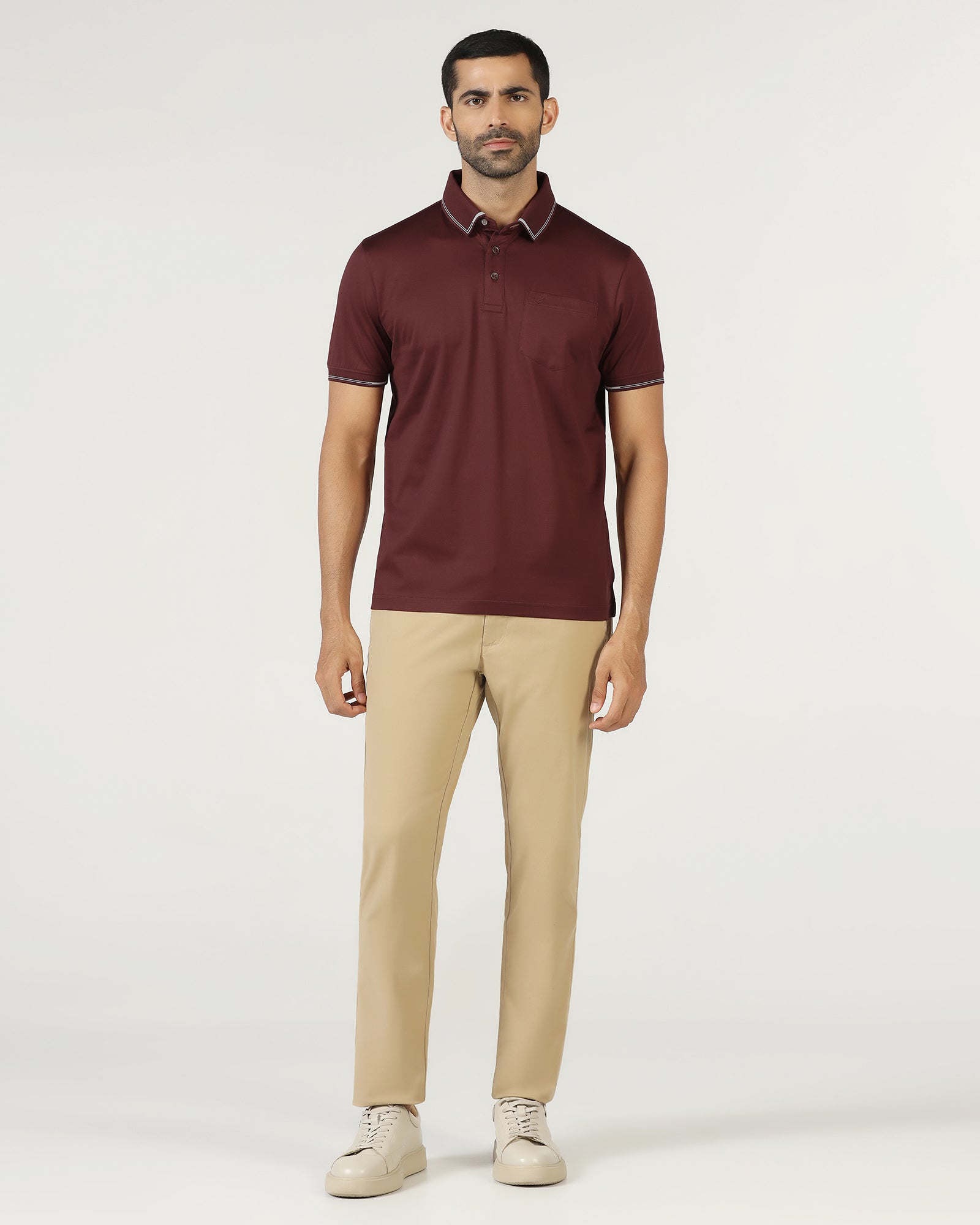 Rust Solid Polo - Mond