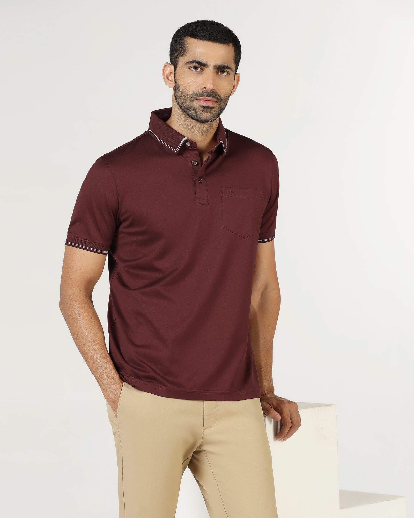 Rust Solid Polo - Mond