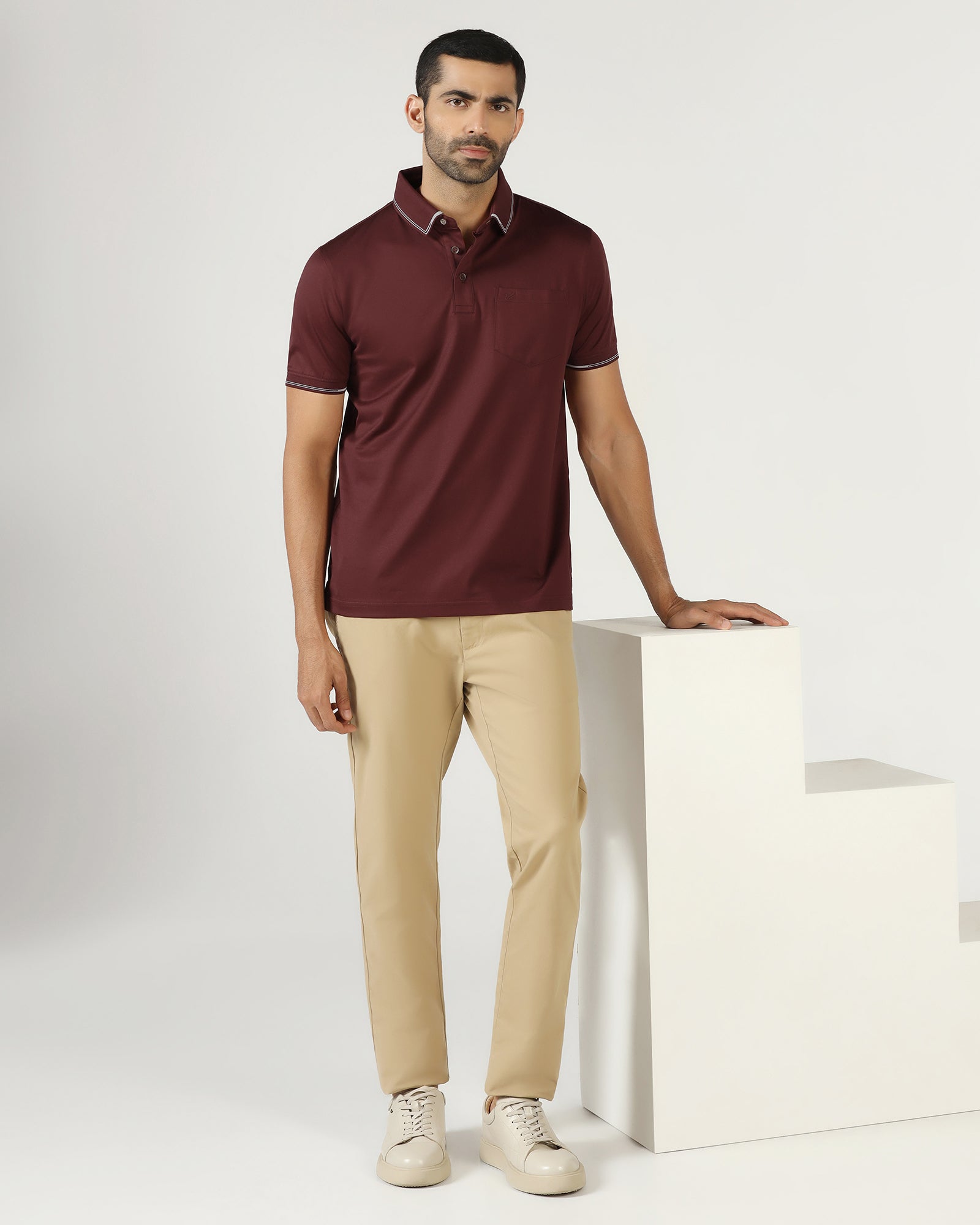 Rust Solid Polo - Mond