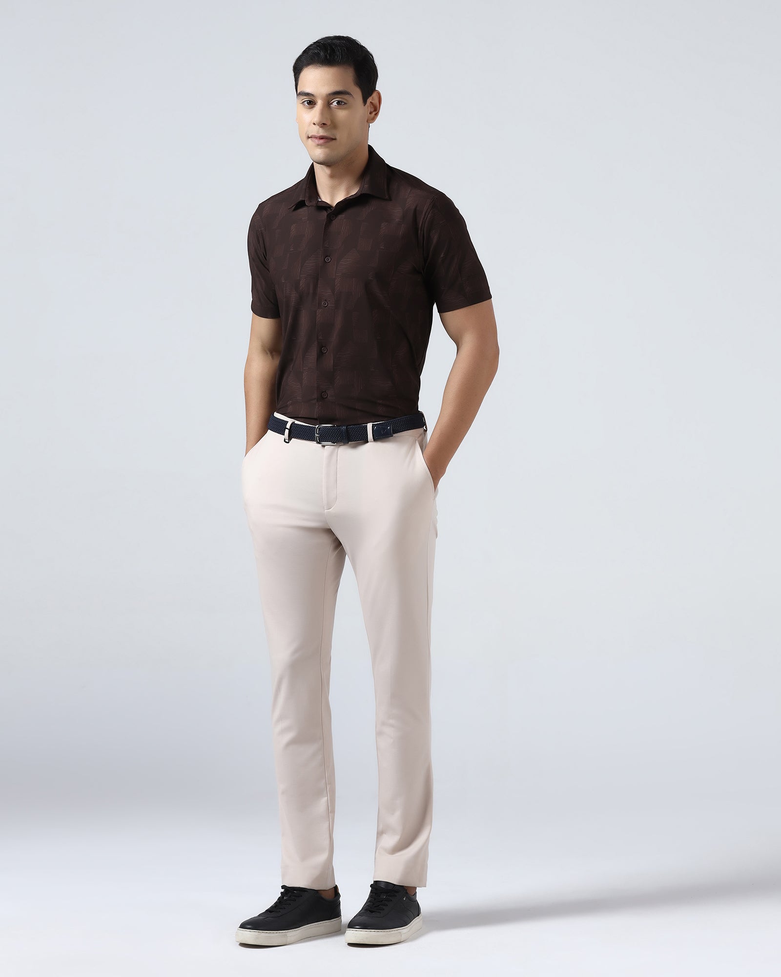 Rust Half Sleeve TechPro Printed Shirt - Median