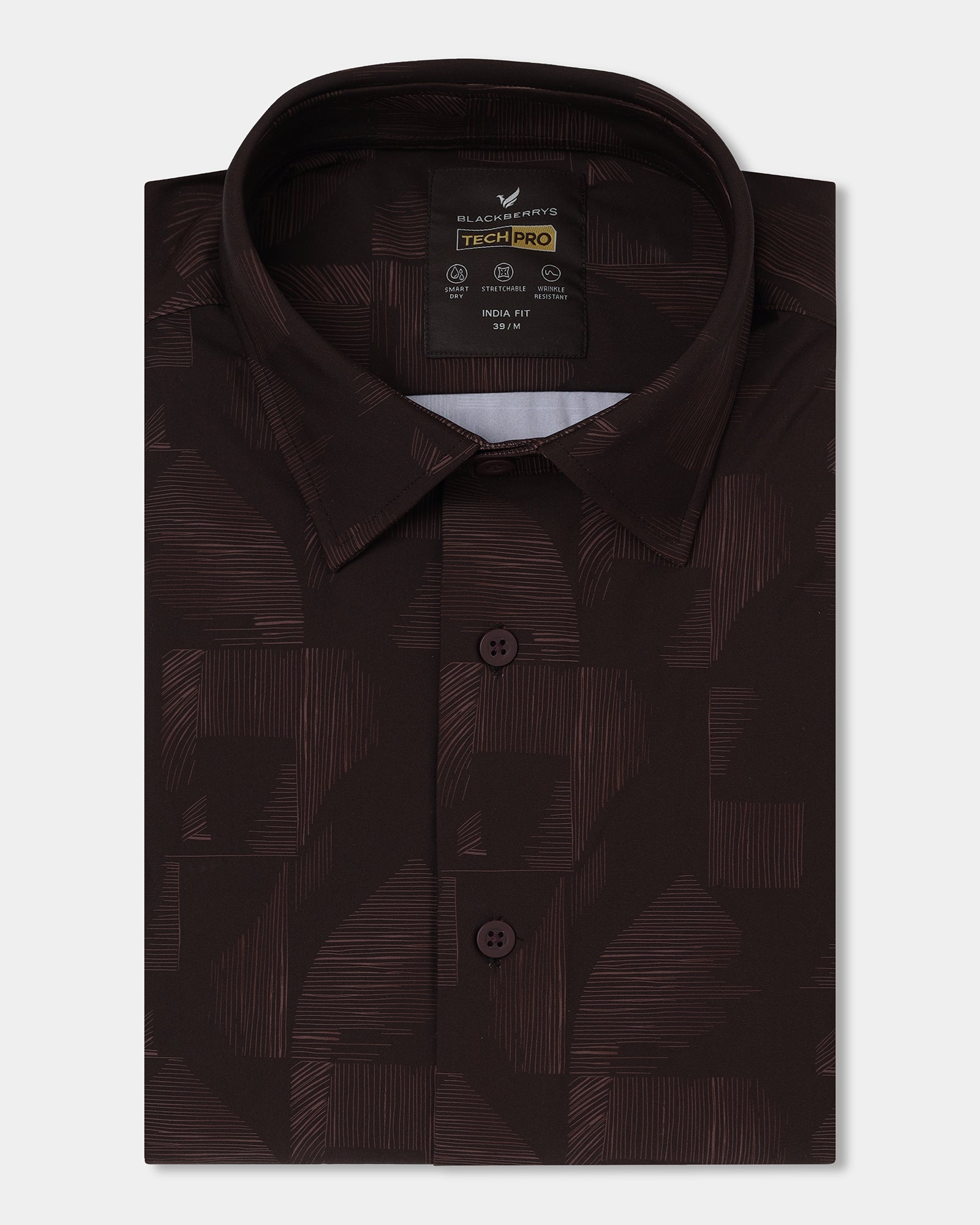 Rust Half Sleeve TechPro Printed Shirt - Median