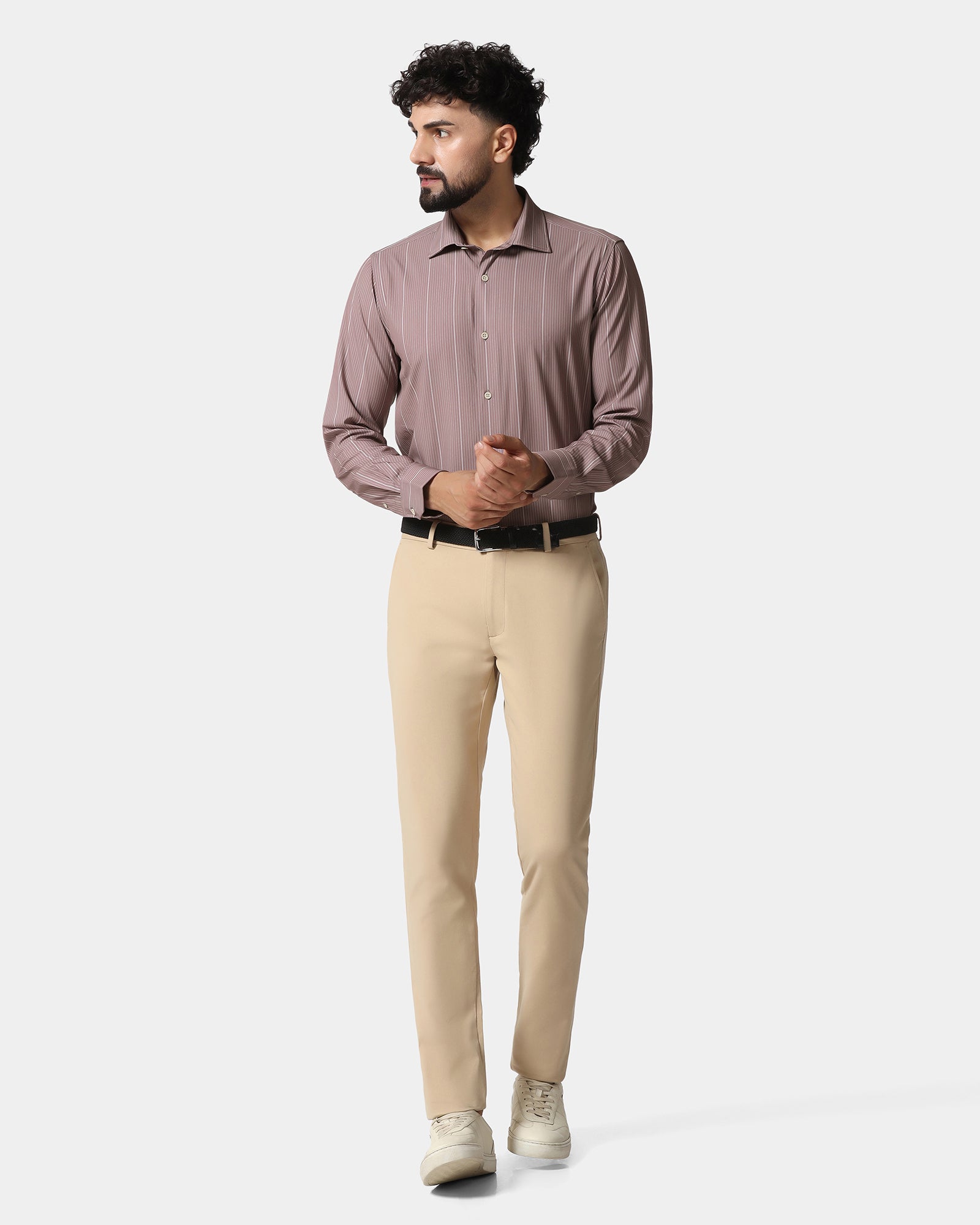 Rust Techpro Stripe Shirt - Grill