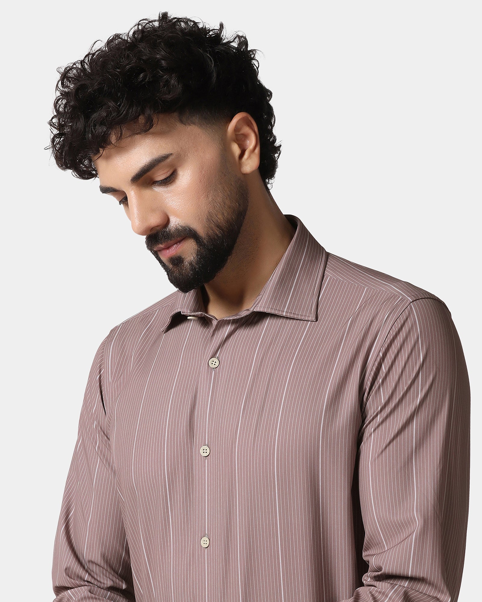Rust Techpro Stripe Shirt - Grill